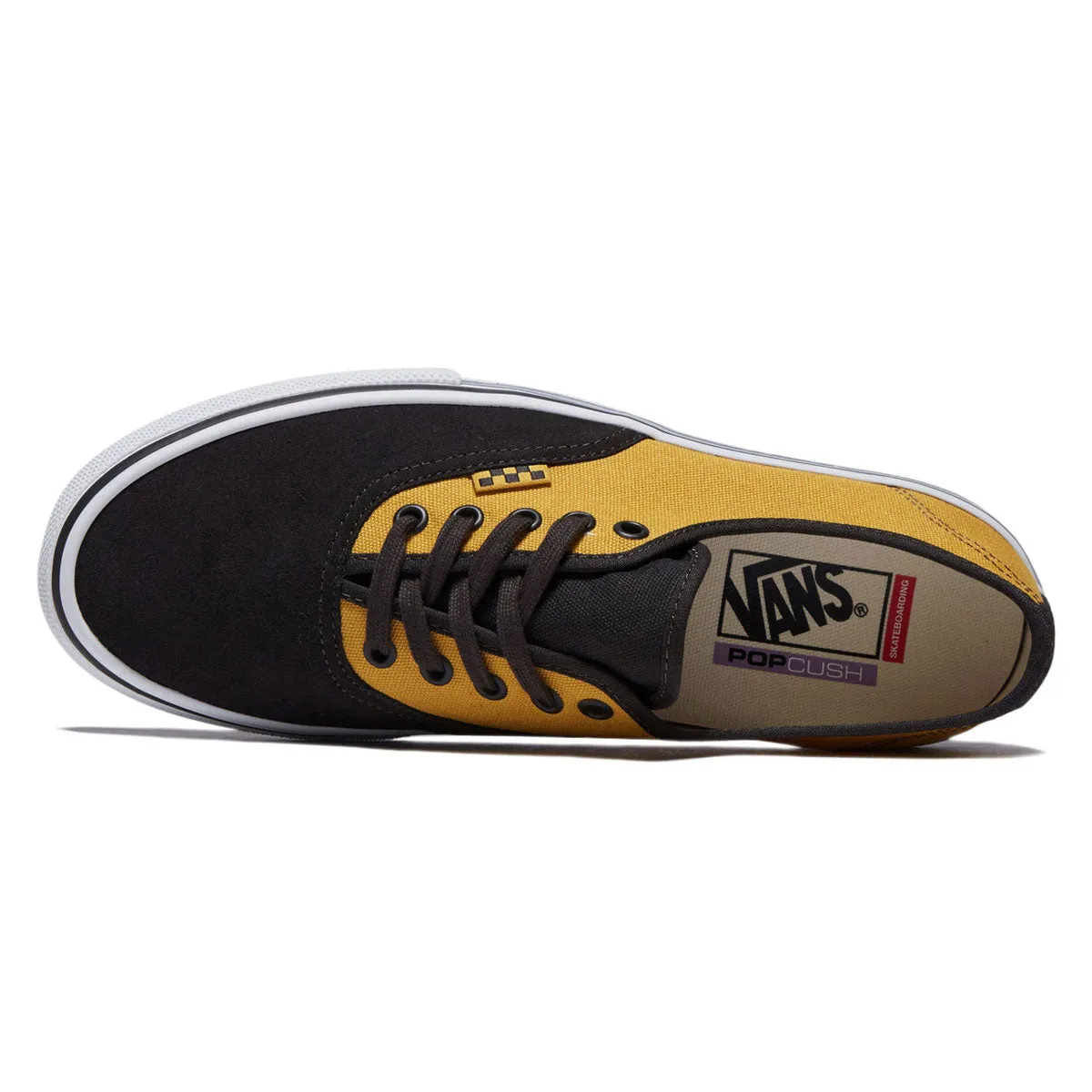 Vans Skate Authentic Shoes - Fade Black/Mustard Pro Action Ride