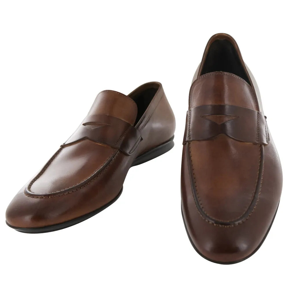 Fiori Di Lusso Caramel Brown Penny Loafers Flex Breeze