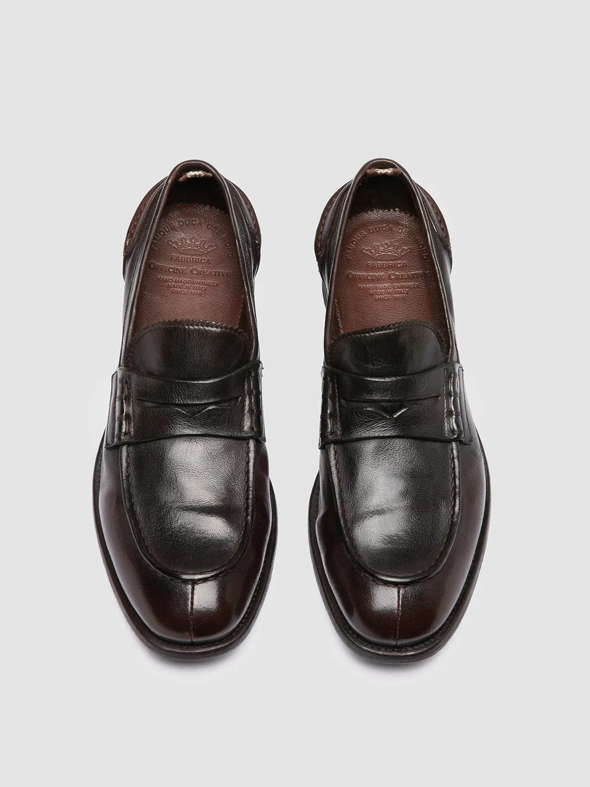 Bright Lane Light Walk CHRONICLE 144 - Brown Leather Penny Loafers