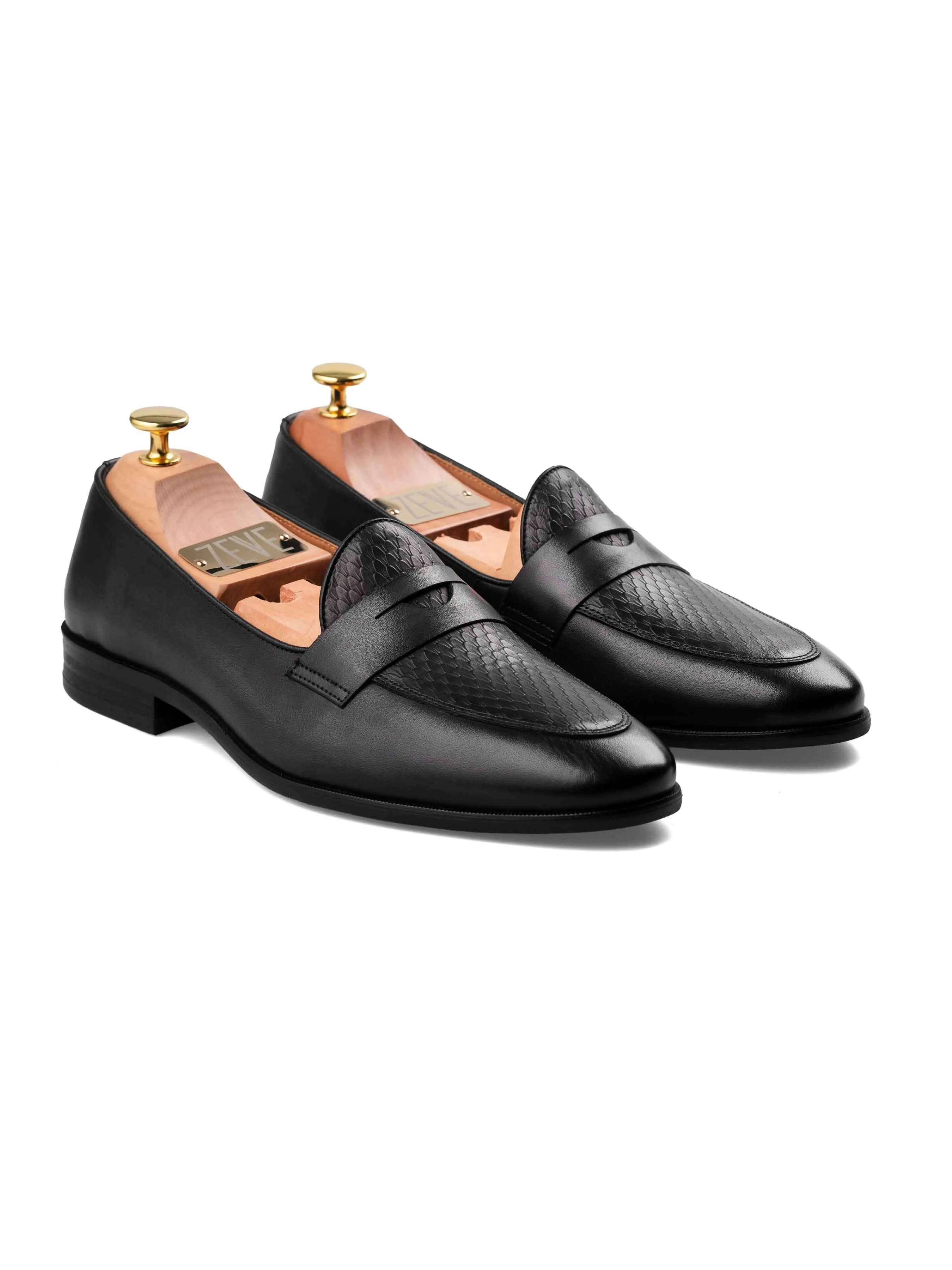 Enzo Belgian Loafer - Solid Black Sole Free