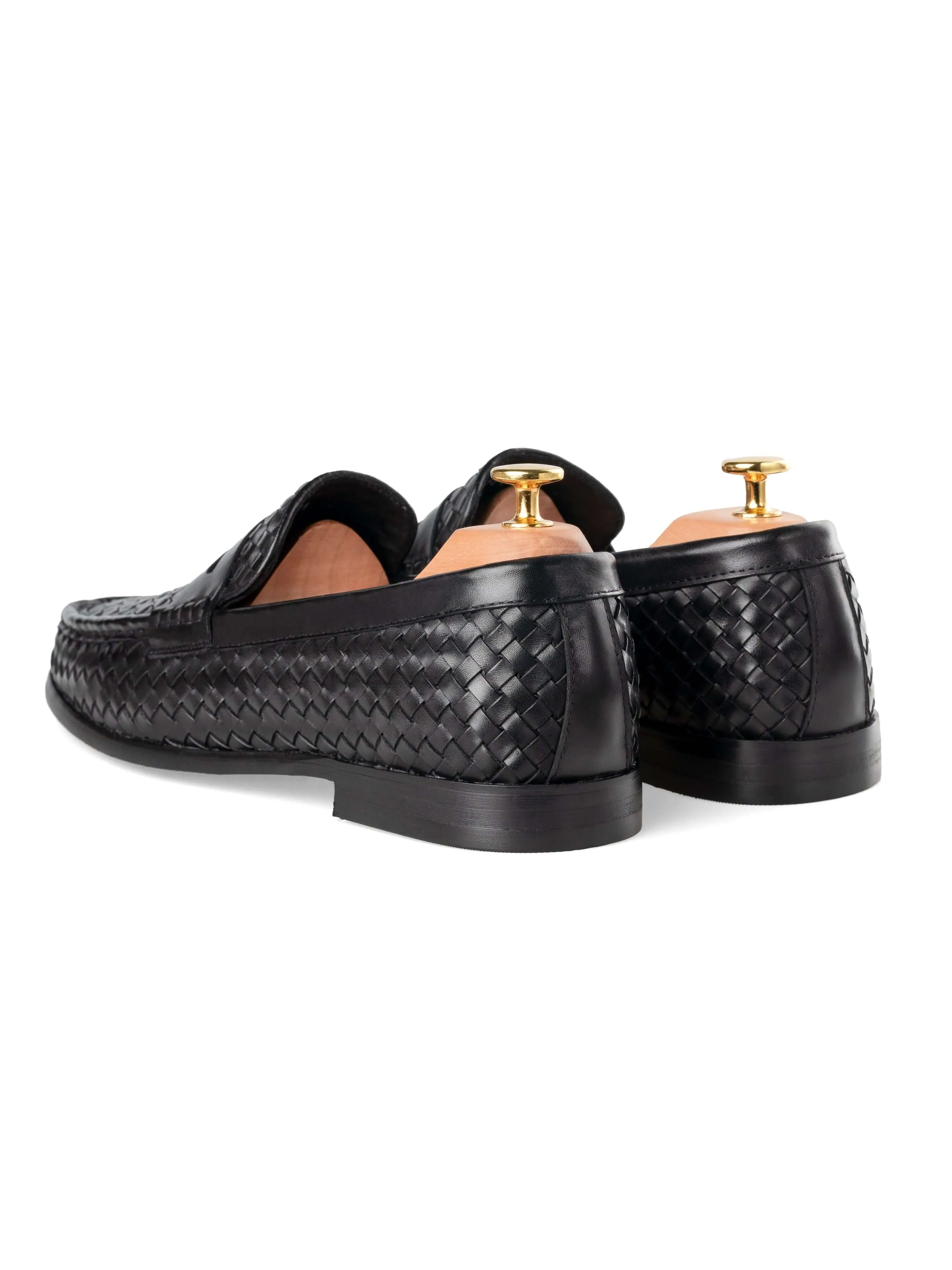 Timeless Design Marco Penny Loafer - Black Woven Leather