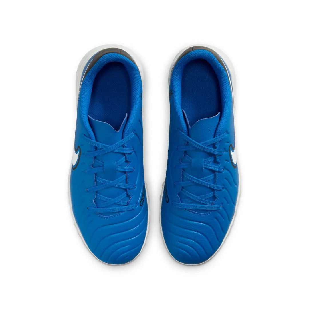 Flat Laces Sturdy Build Jr. Tiempo Legend 10 Club (Turf) Soccer Shoes