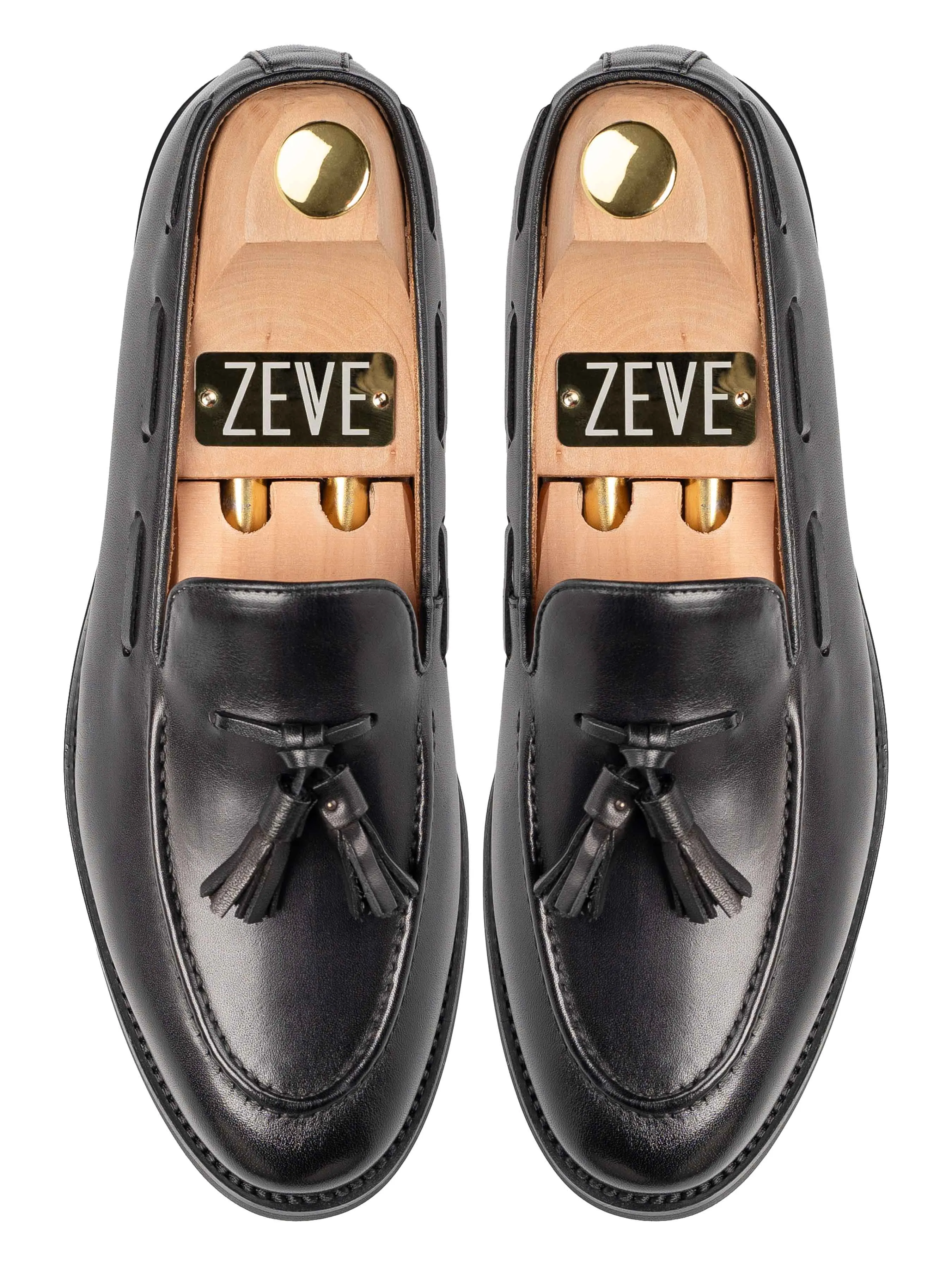 Tassel Loafer - Black Grey (Hand Painted Patina) Fall Mood