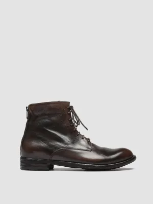 Queen Fit LEXIKON 123 - Brown Zipped Leather Ankle Boots