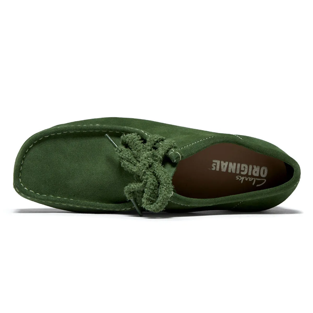 Clarks Wallabee 2604 Shoes - Green Suede Pro Grip