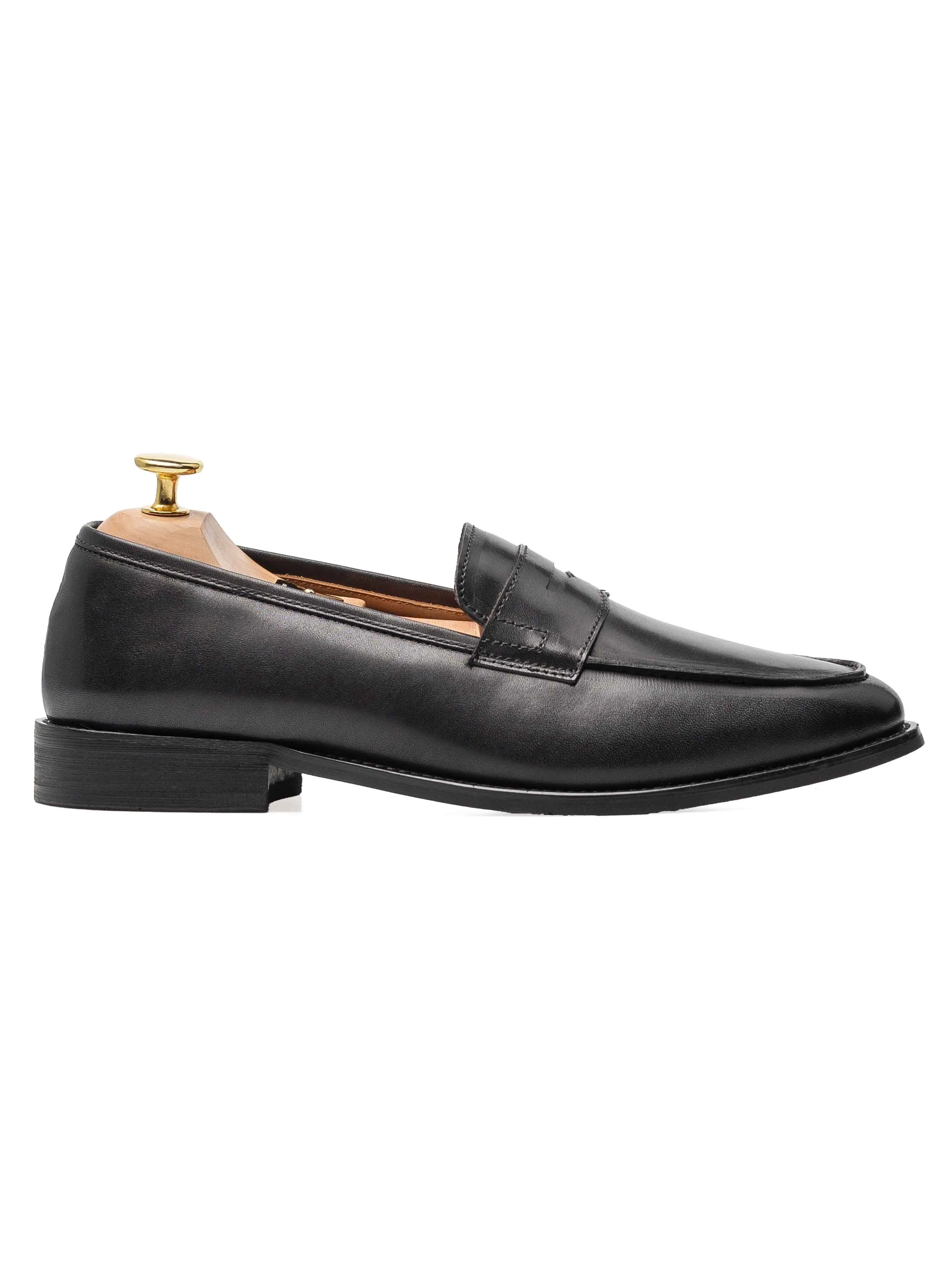 Penny Loafer - Black Grey (Hand Painted Patina) True Hold