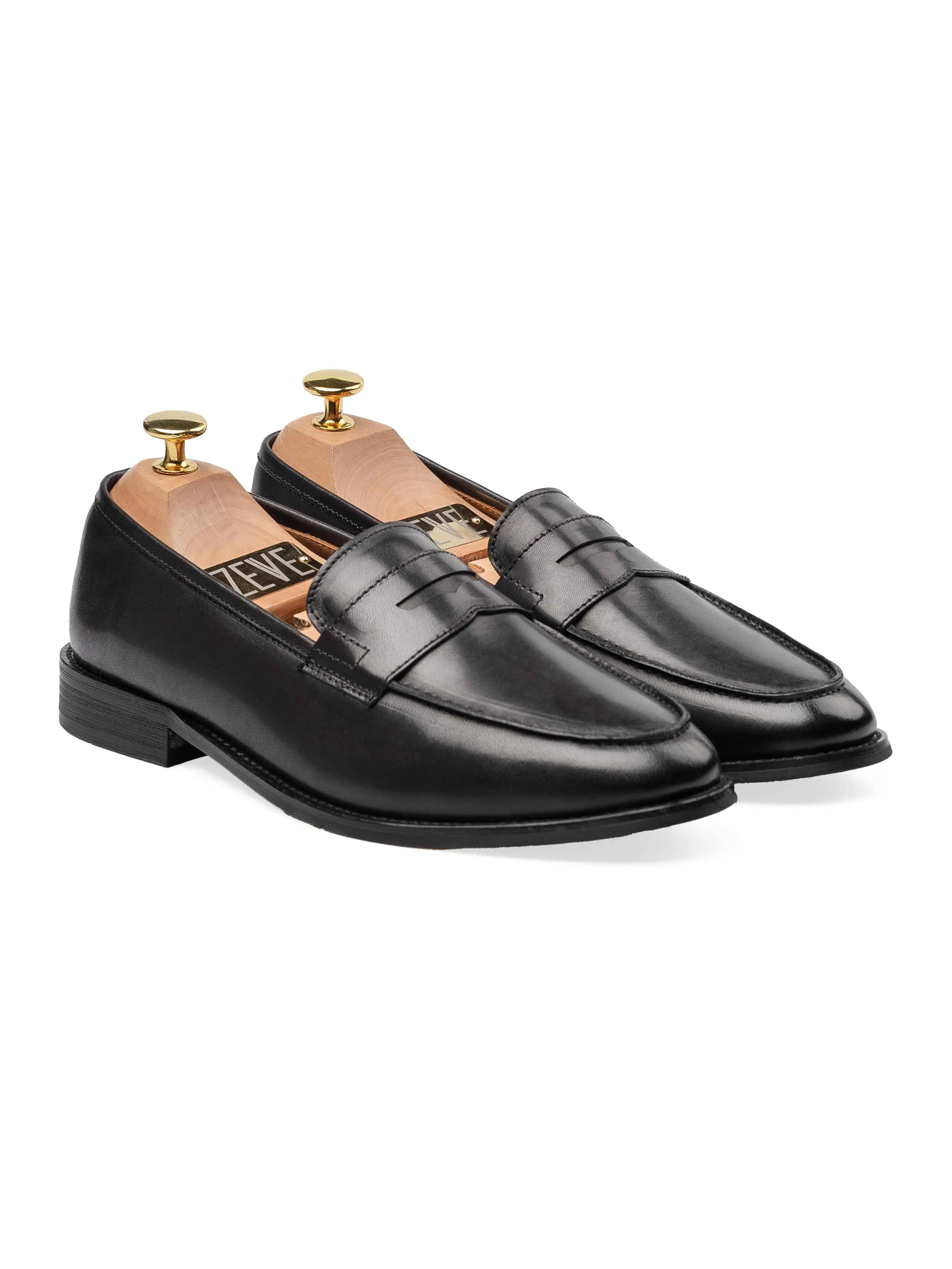 Penny Loafer - Black Grey (Hand Painted Patina) Walk Hold Stone Walk