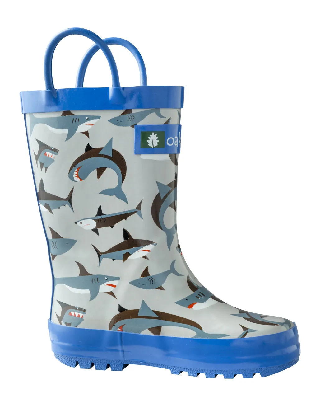 Comfort Fit Protection Shark Frenzy Loop Handle Rubber Rain Boot