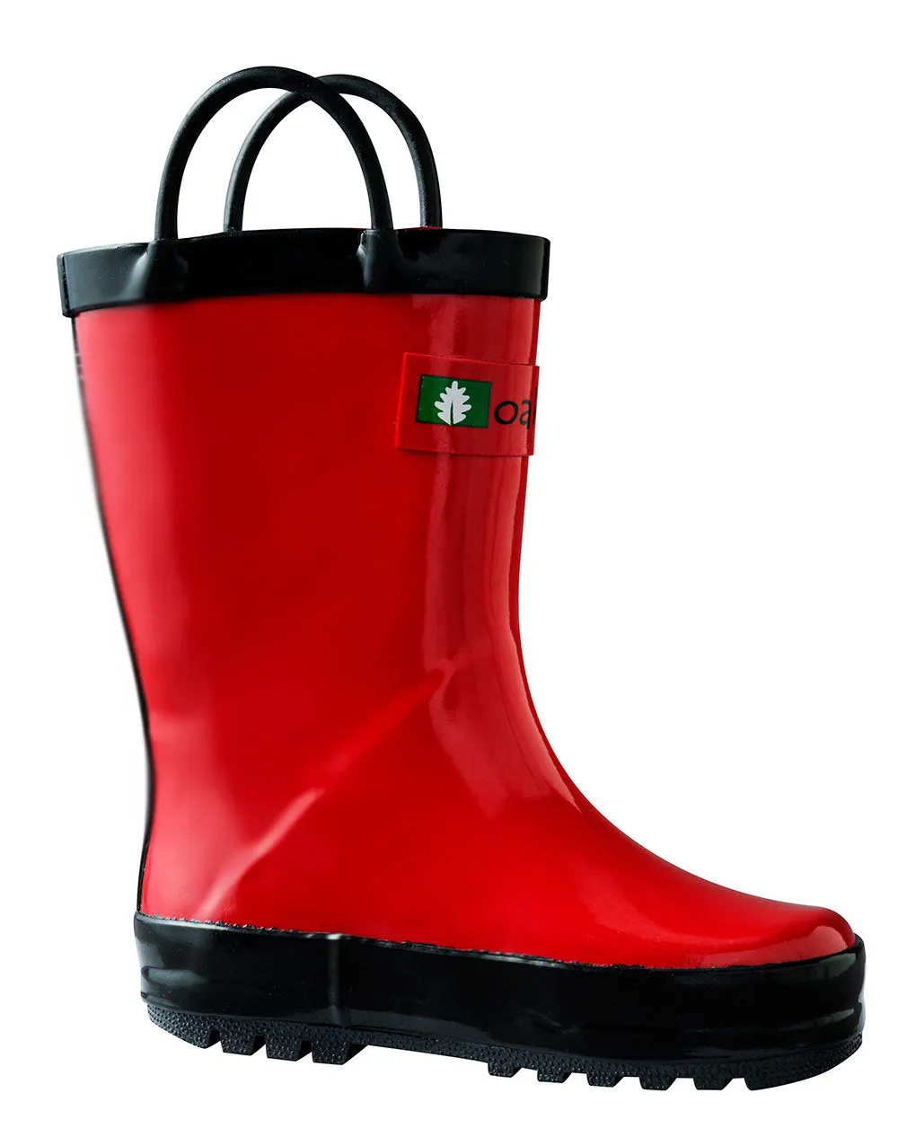 Travel Boots Ready Stylish Walking Protection Fiery Red Loop Handle Rubber Rain Boots
