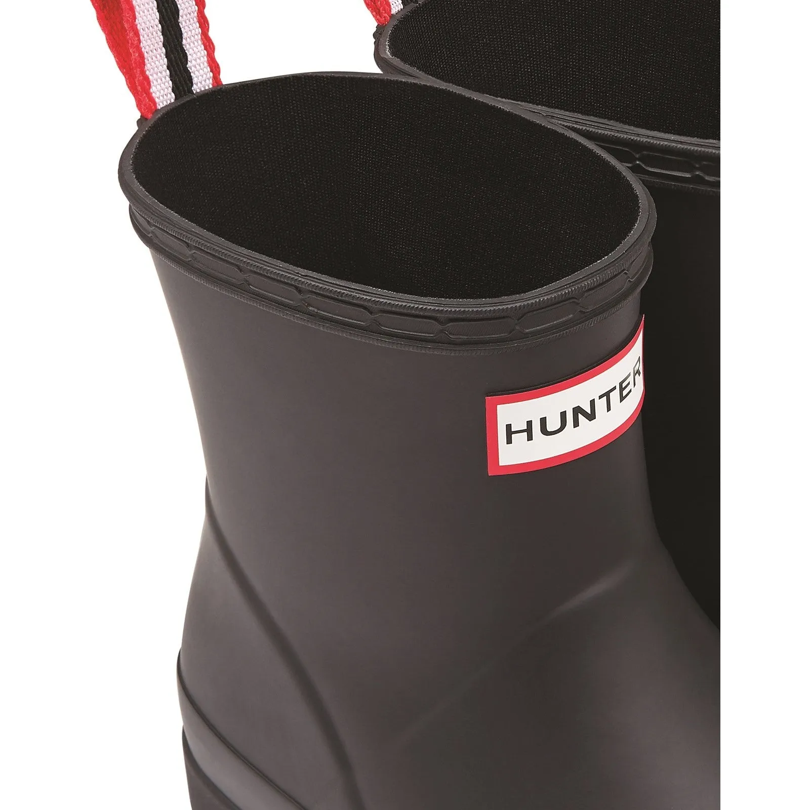 Hunter Womens Original Play Short Wellington Boots Black Secure Step