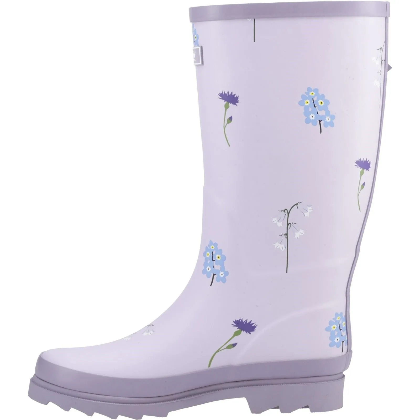 Cotswold Womens Wildflower Tall Wellingtons Lilac Outdoor Walk Fit Quick Fit