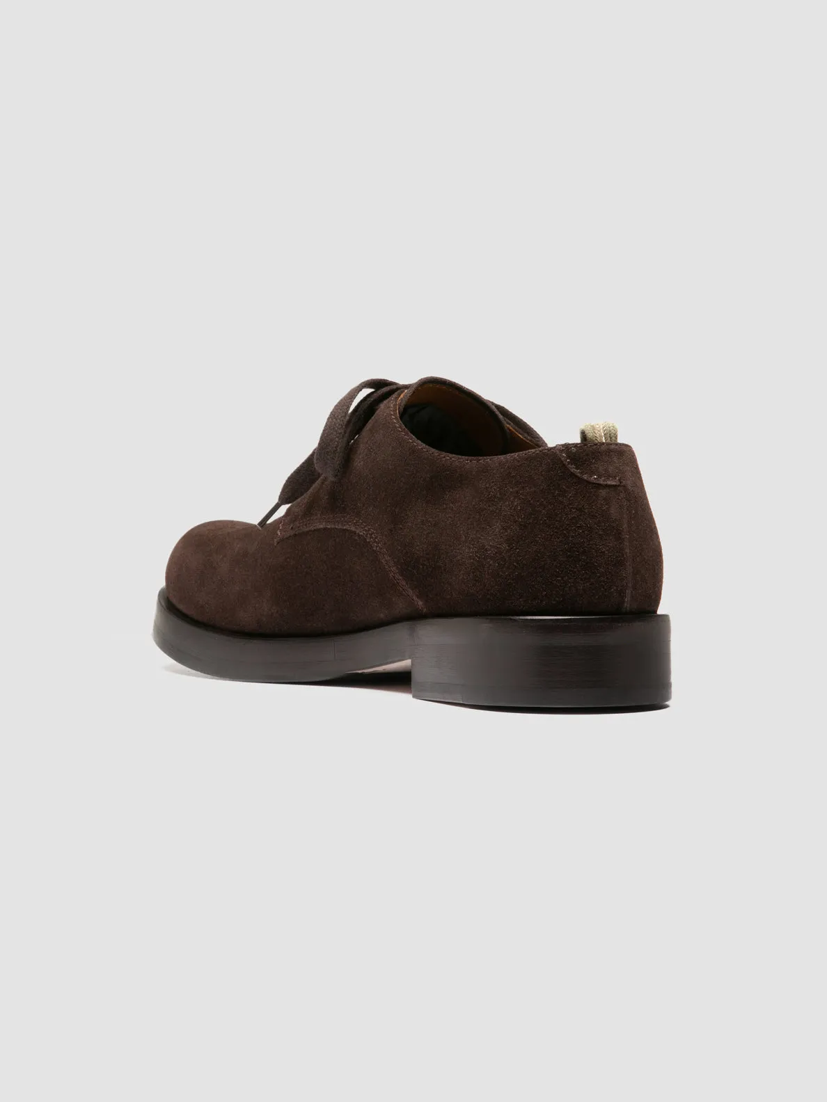 BULLA 001 - Brown Suede Derby Shoes Smooth Lining muted color