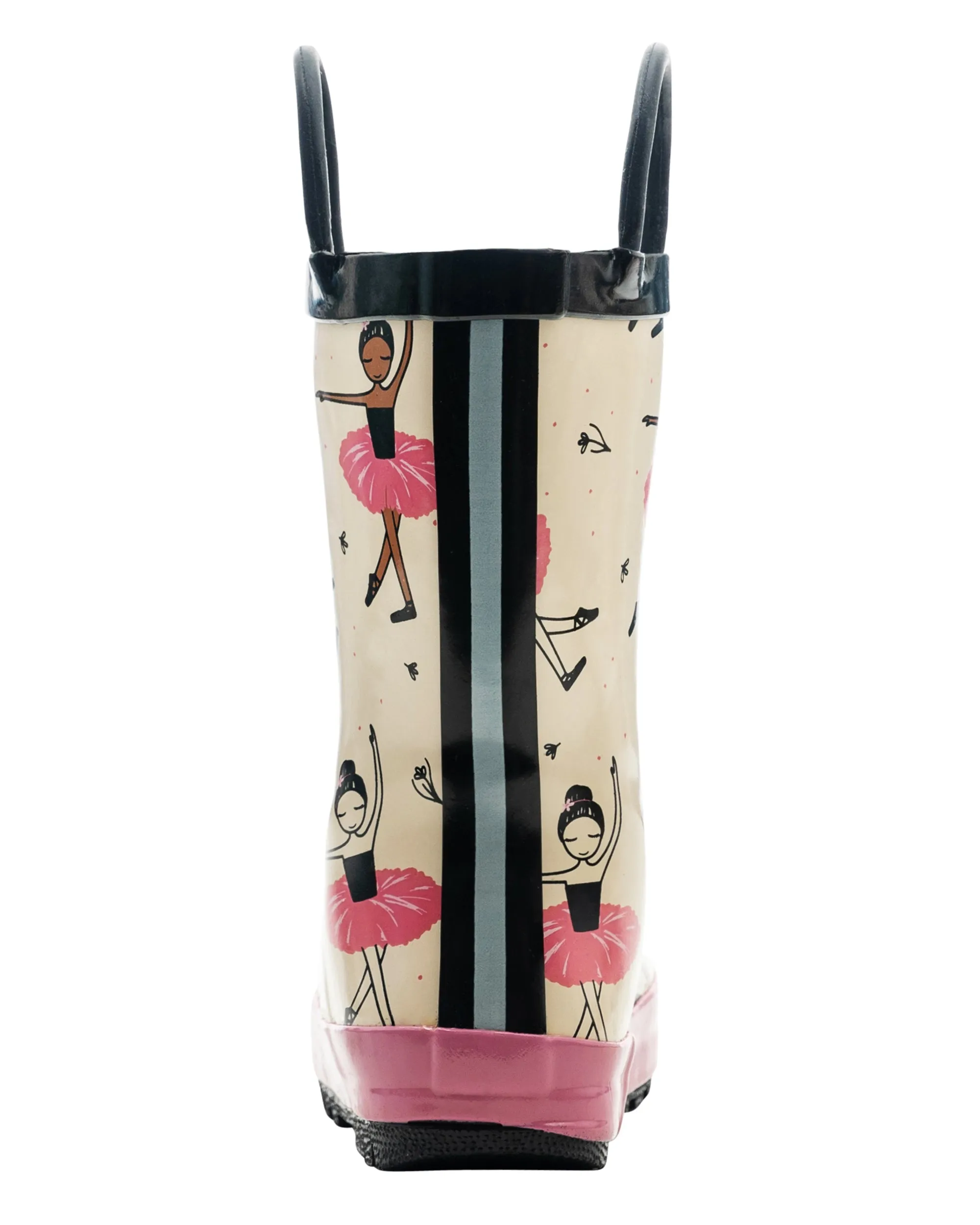 Utility Walk Beautiful Ballerina Loop Handle Rubber Rain Boots