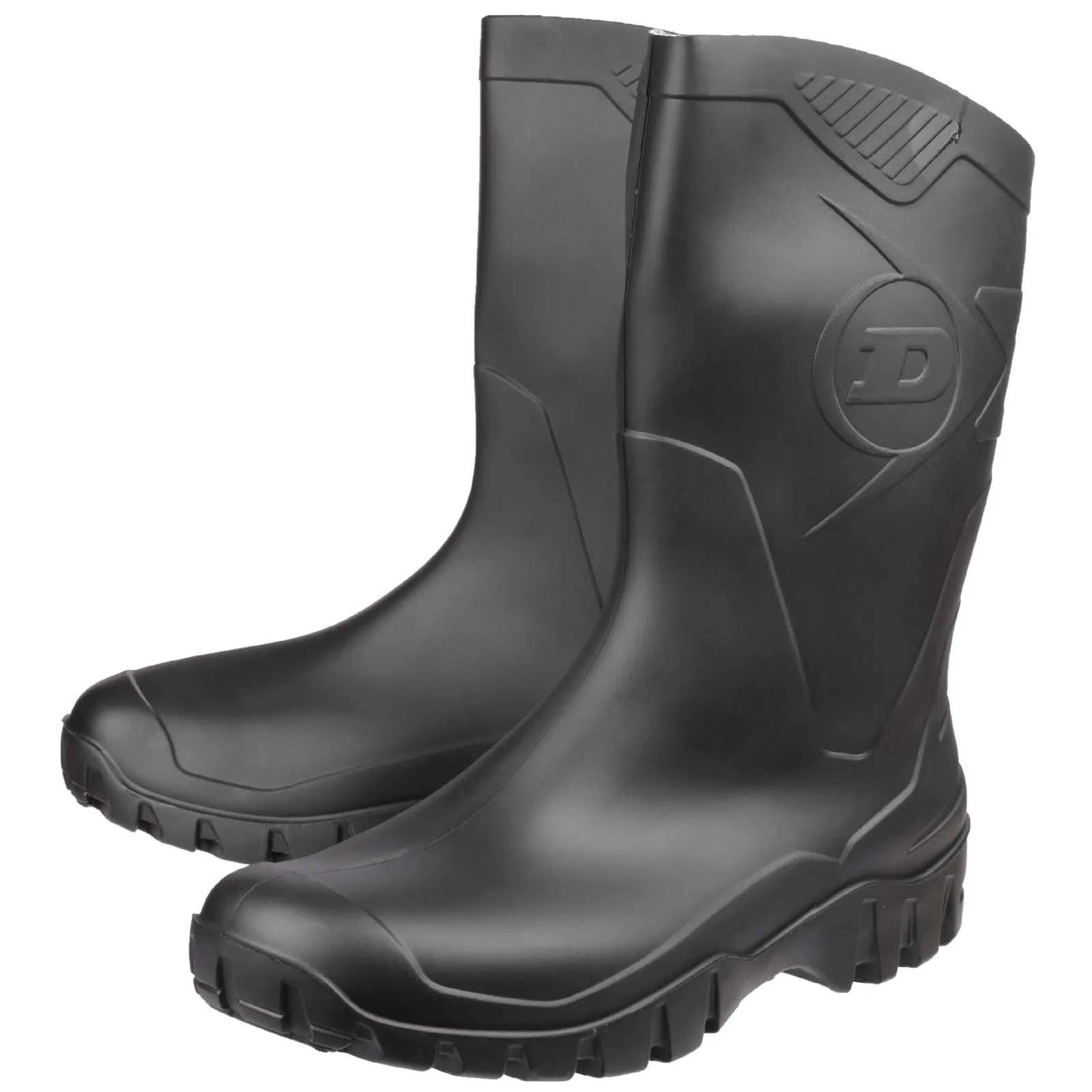 Waterproof Wear Dunlop Mens Dee Calf Length Wellington Black