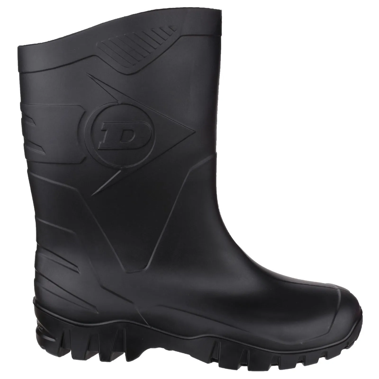 Dunlop Mens Dee Calf Length Wellington Black Comfy Step Easy Walk