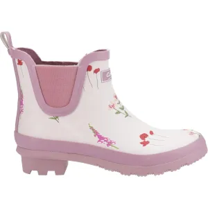 Cotswold Womens Wildflower Ankle Wellingtons Pink Comfortable Boots All Weather Comfort