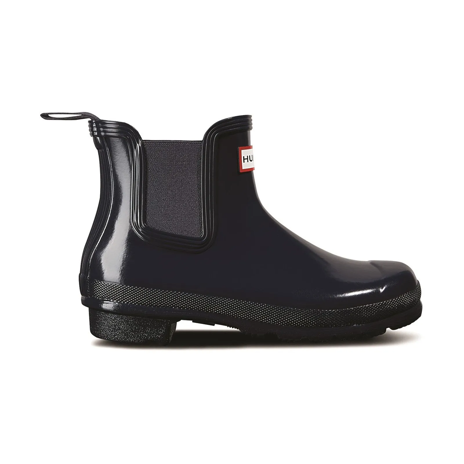 Hunter Womens Womens Original Chelsea Gloss Boot Navy Travel Ready Boots Outdoor Weather