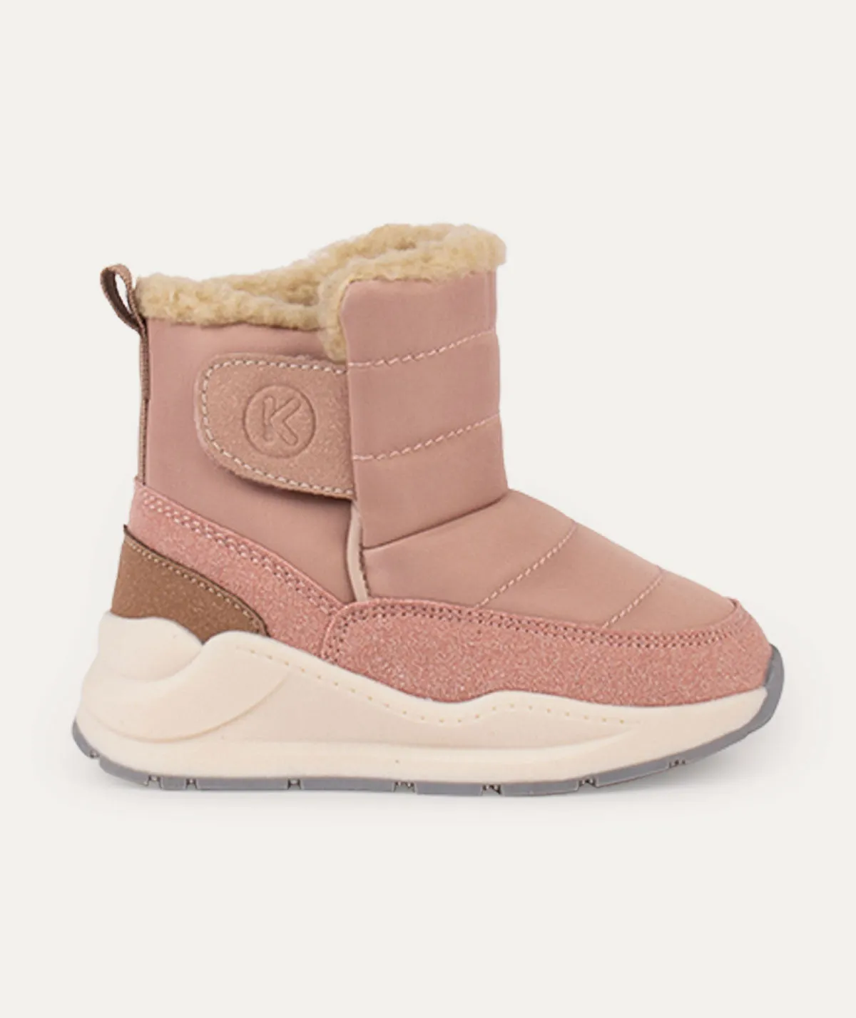 Practical Walking Gear Quilted Snow Boot - Pink Coral Cloud
