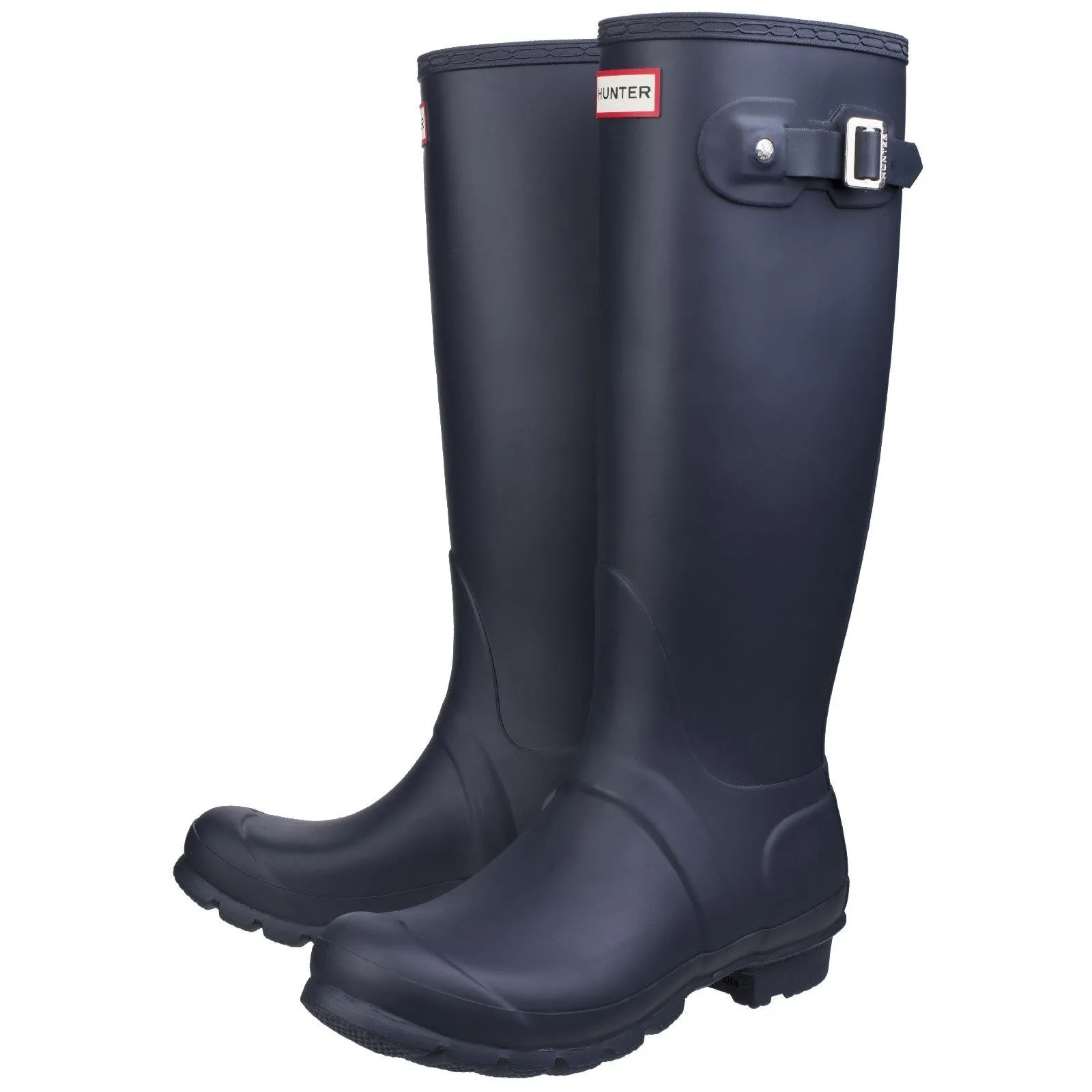 Hunter Womens Original Tall Wellington Boots Navy All-Terrain Wear