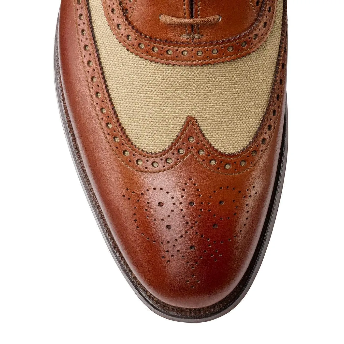 Gerrard 4 Mahogany Calf & Stone Canvas Comfort Step On