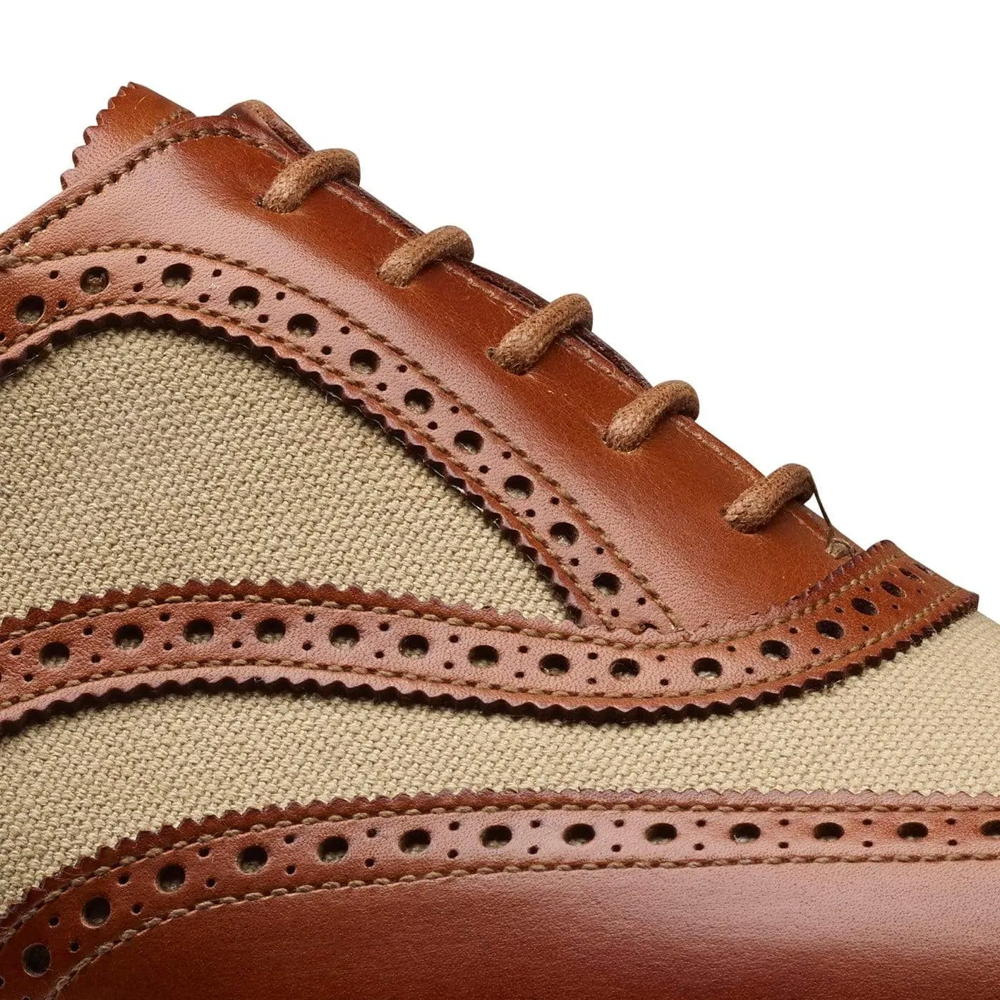 Gerrard 4 Mahogany Calf & Stone Canvas Slip On