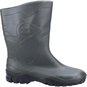 Dunlop Mens Dee Calf Length Wellington Dark Green Quick Footwear