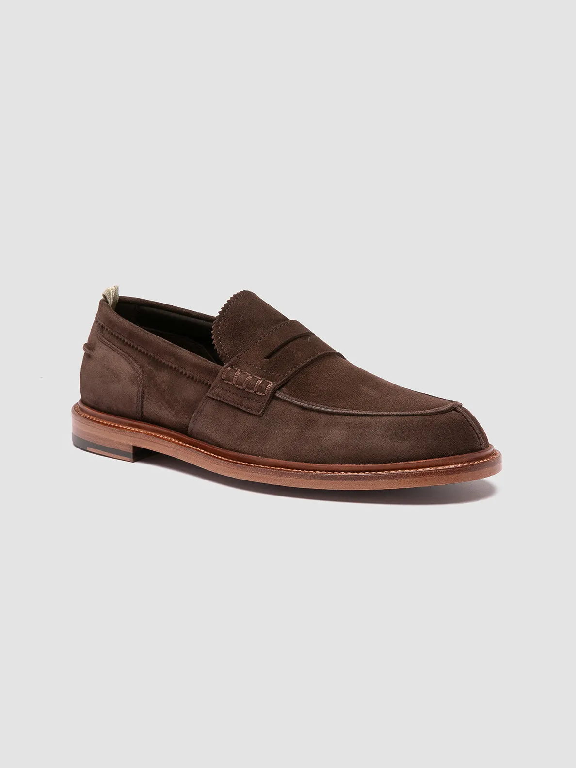 Trendy Style SAX 001 - Brown Suede Penny Loafers