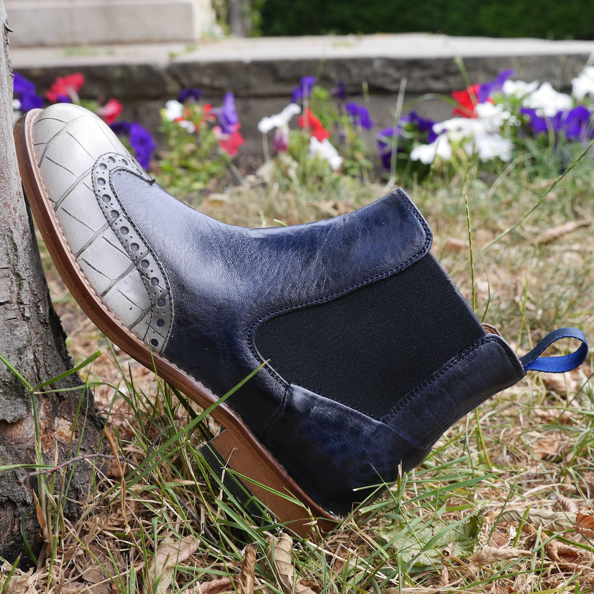 6541 - Panna/Grey Chelsea Brogue On The Go Style
