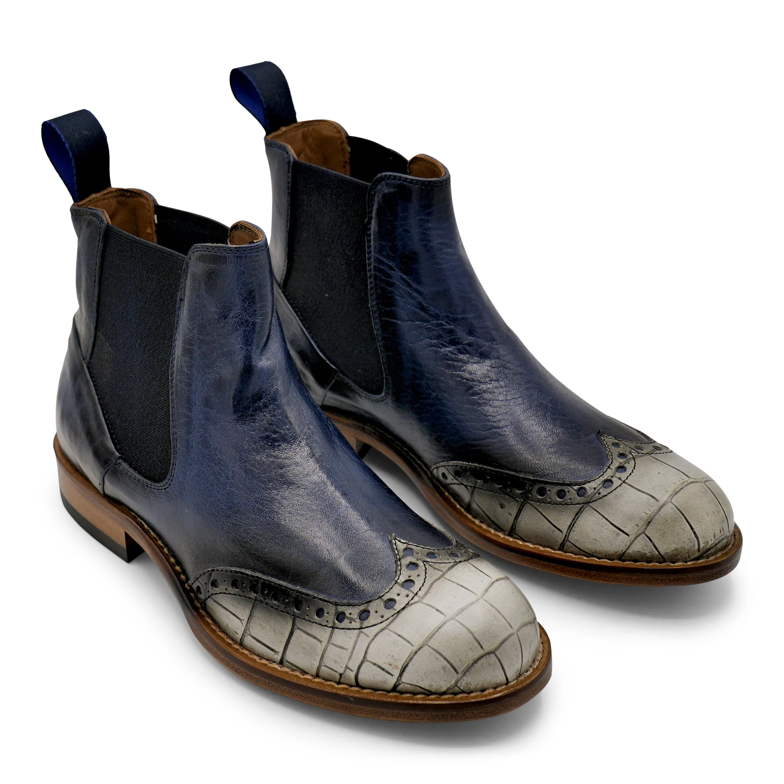 Smart Casual Look 6541 - Panna/Grey Chelsea Brogue