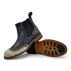 Minimalist Chic Professional Style 6541 - Panna/Grey Chelsea Brogue