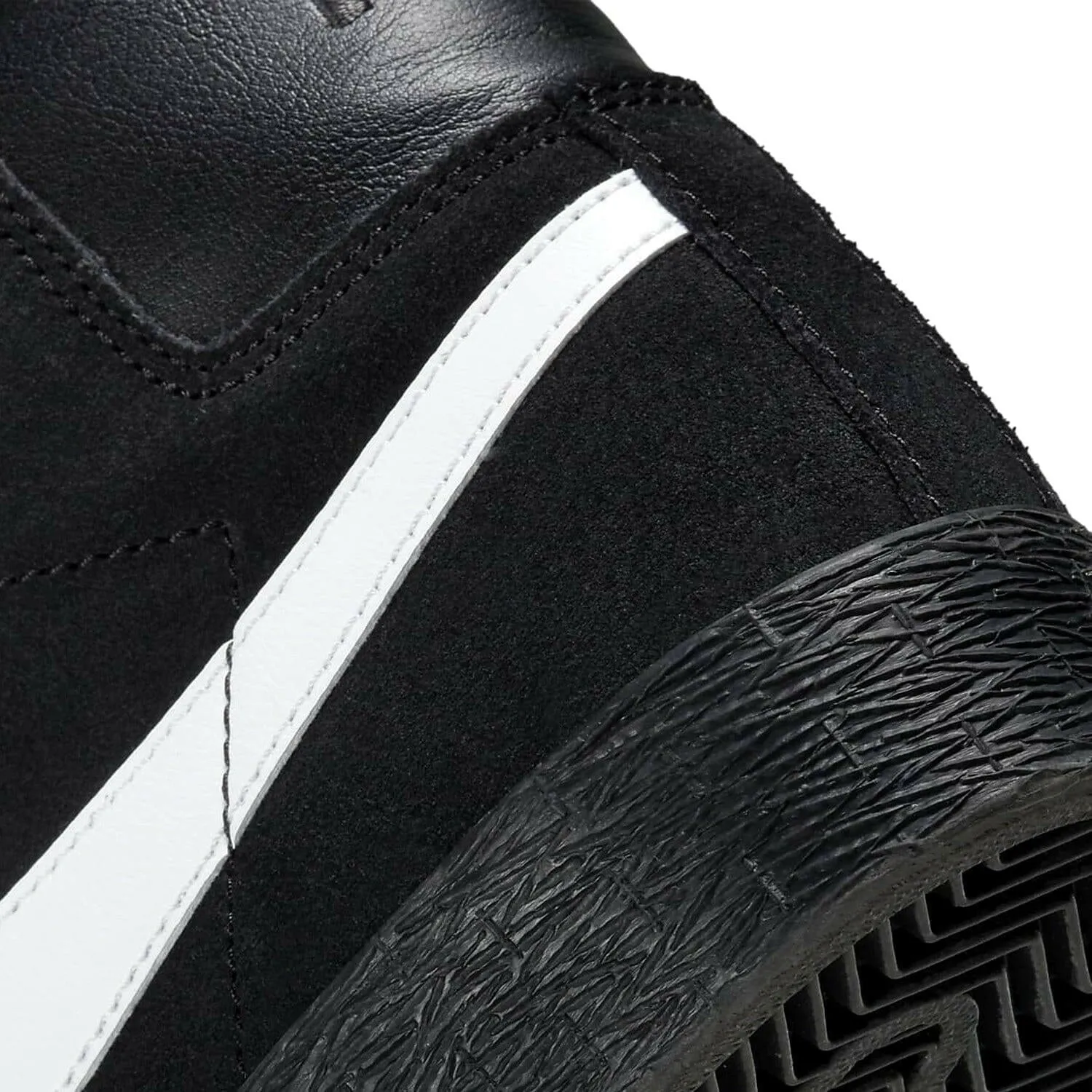 Nike SB - Blazer Mid Mens Shoes Black/White-Black-Black Enhanced Traction