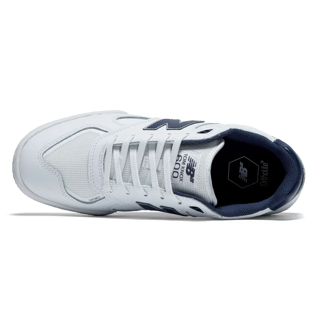 New Balance 600 Tom Knox Shoes - White/Navy soft fit