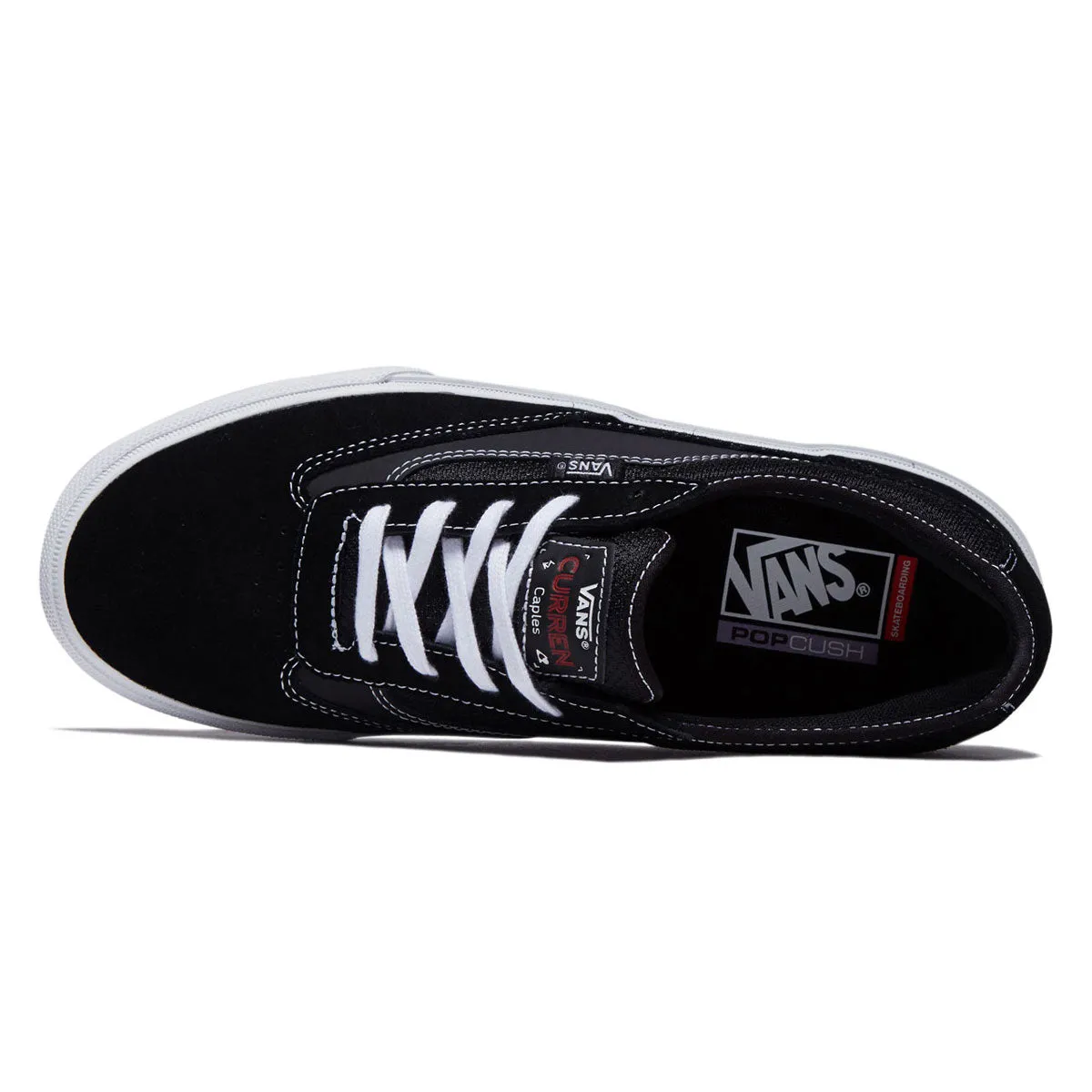 Vans Skate Curren Caples Shoes - Gum Black/White Minimal Style