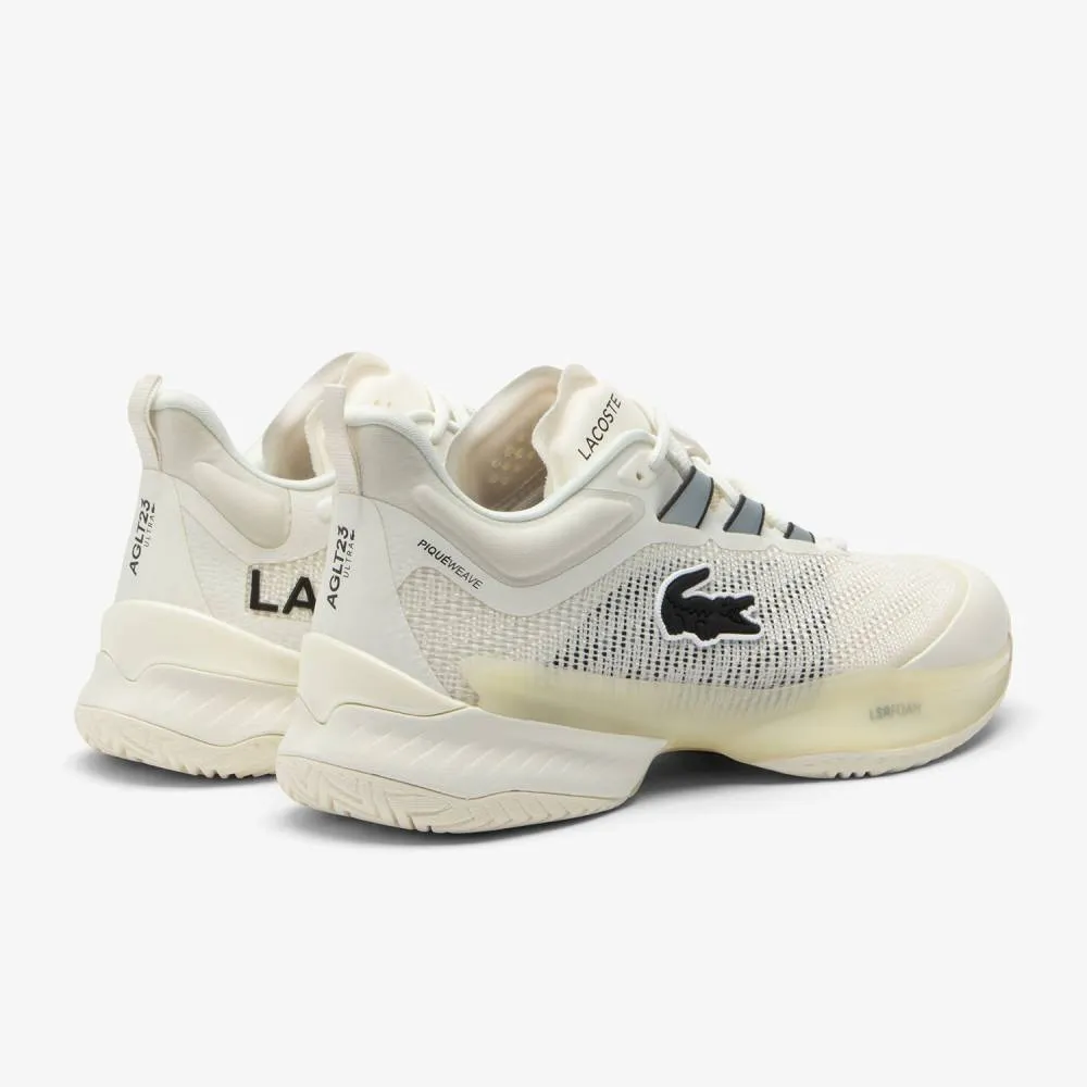 Seamless construction Running Style Lacoste AG-LT23 Ultra SMA Men's Tennis Shoe (Off White)