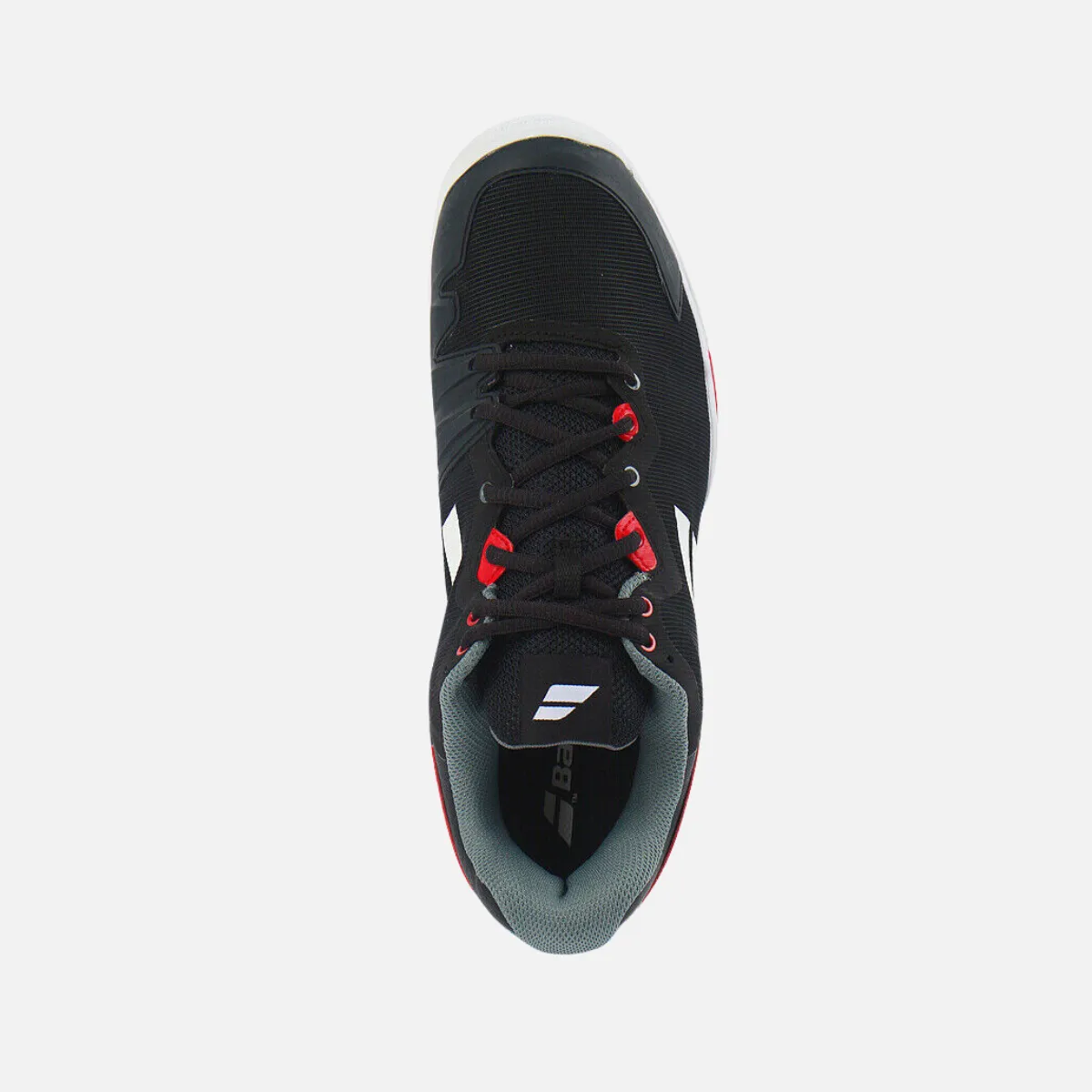 Babolat SFX3 All Court Men's Tennis Shoes -Black/Poppy Red Seamless Fit Synthetic Upper