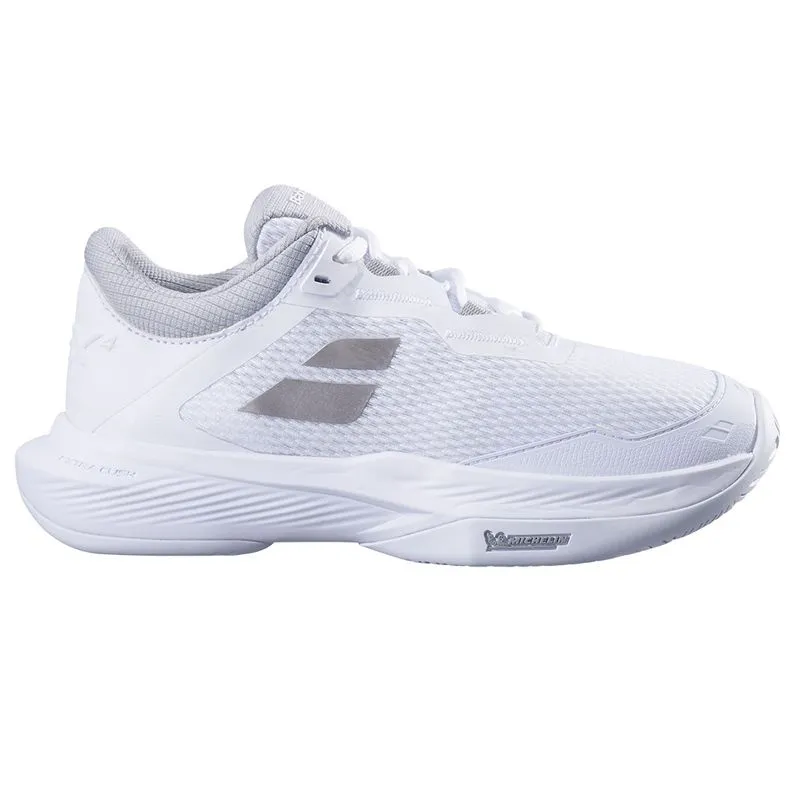 Game Edge Babolat SFX 4 All Court Women Tennis Shoes White Silver