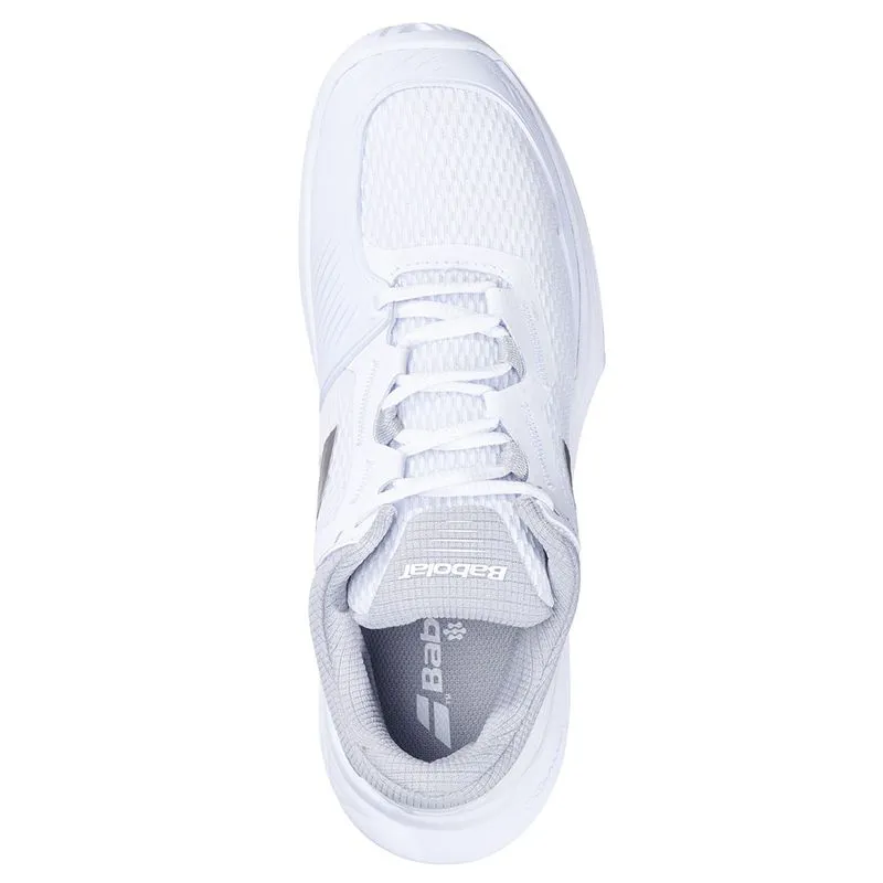 Babolat SFX 4 All Court Women Tennis Shoes White Silver Shiny Tone