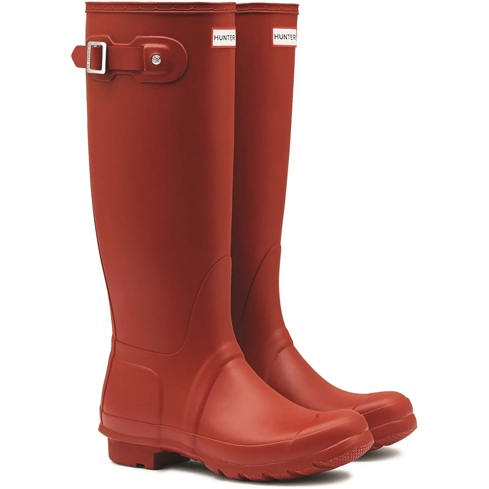 Hunter Womens Original Tall Wellington Boots Military Red Stylish