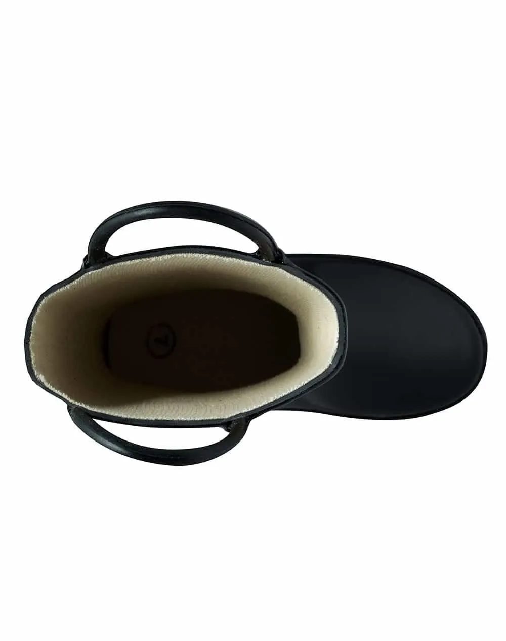 Jet Black Loop Handle Rubber Rain Boots Outdoor Fit Protection Rain Comfort