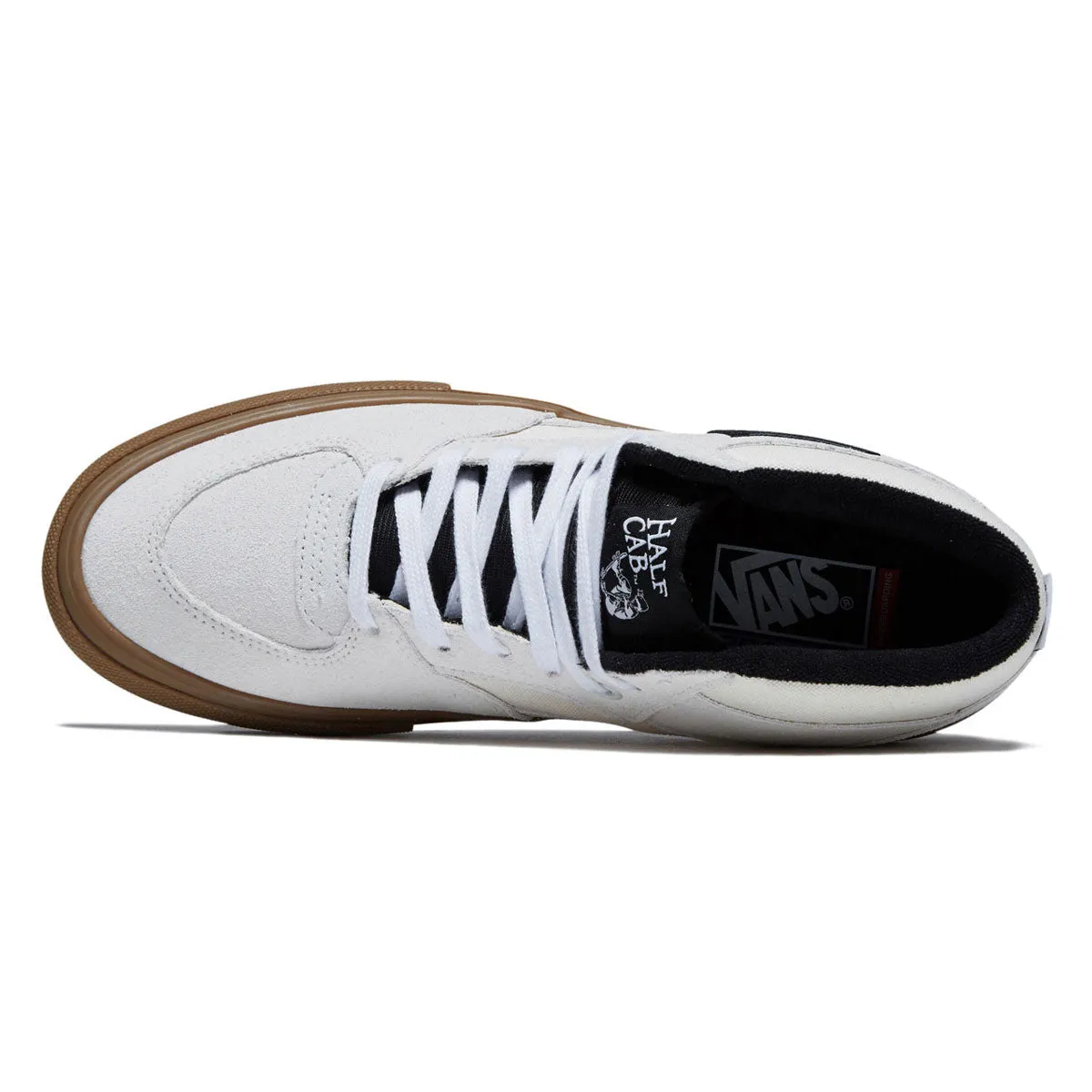 Vans Skate Half Cab Shoes - Antique White/Gum Training Step Padded Footwear