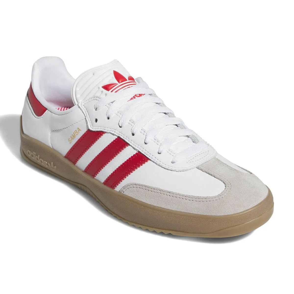 Adidas - Puig Samba Shoes White/Red/Gum Bold Look Minimalist Design