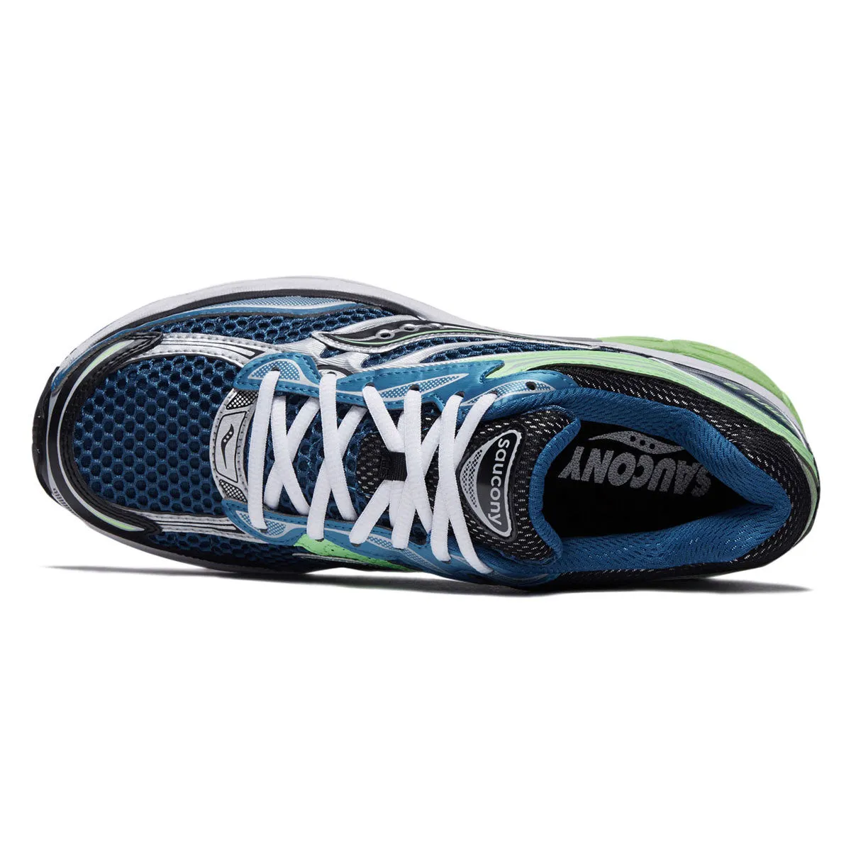 Freestyle Action Grip Movement Saucony Progrid Omni 9 Shoes - Blue/Lime