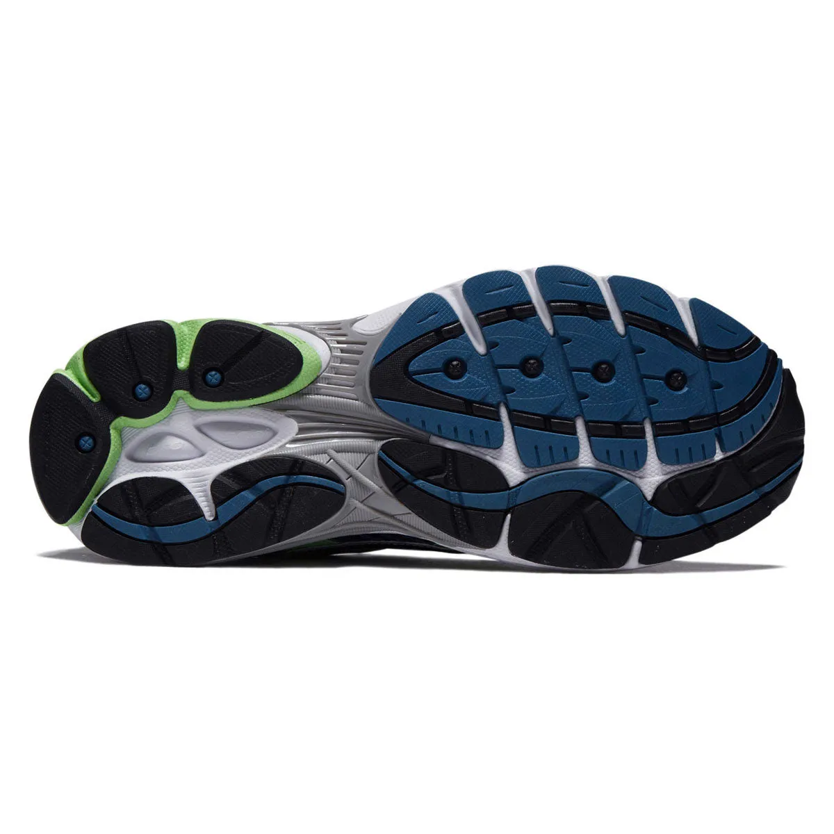 Saucony Progrid Omni 9 Shoes - Blue/Lime Ventilated Mesh Urban Trend