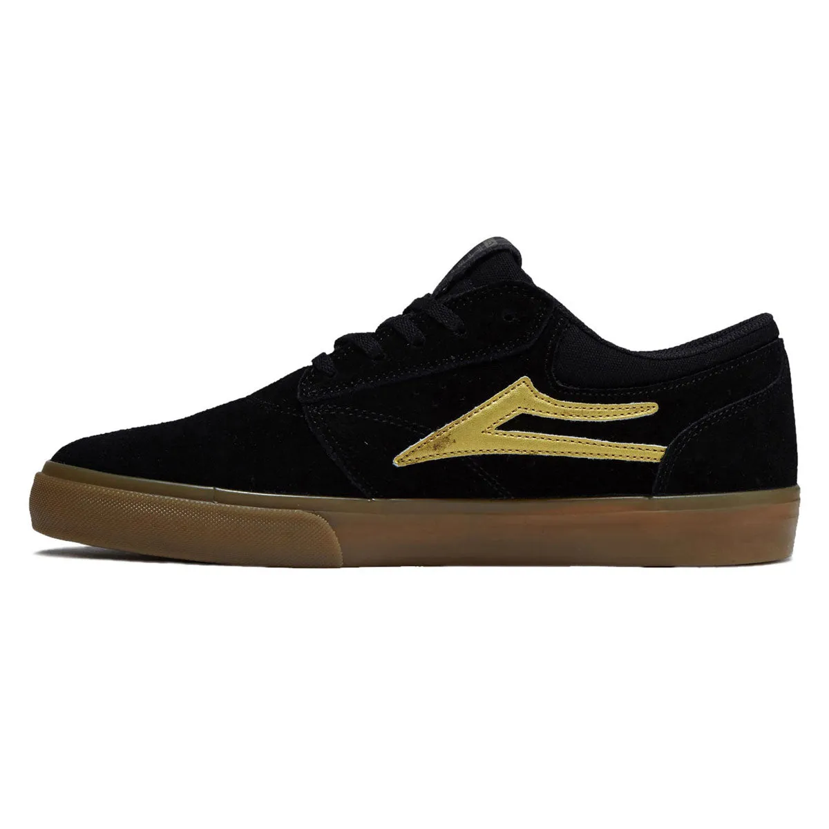 Low Cushion Versatile use Lakai Griffin Shoes - Black/Gold Suede