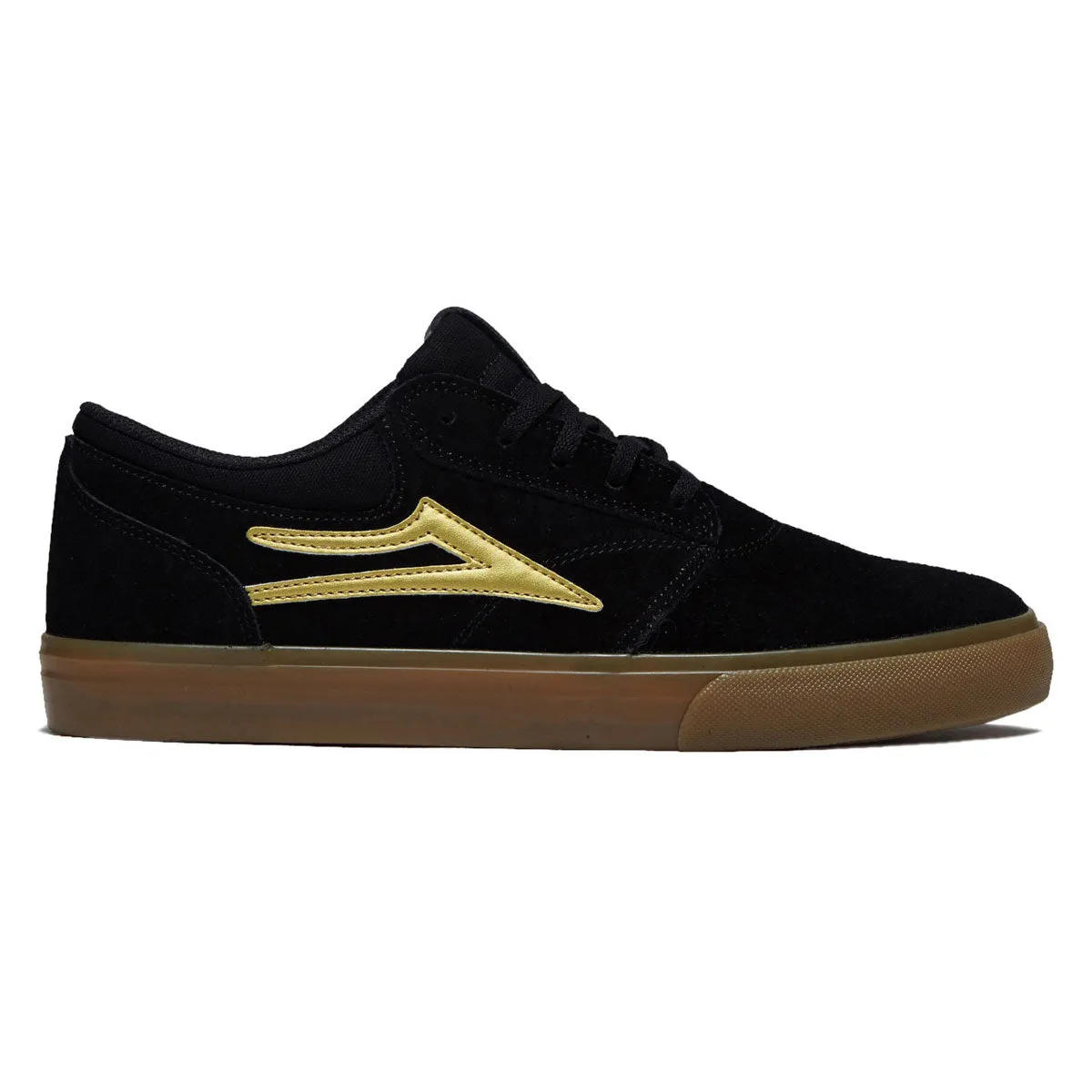 Lakai Griffin Shoes - Black/Gold Suede Active Lifestyle All Day Ride