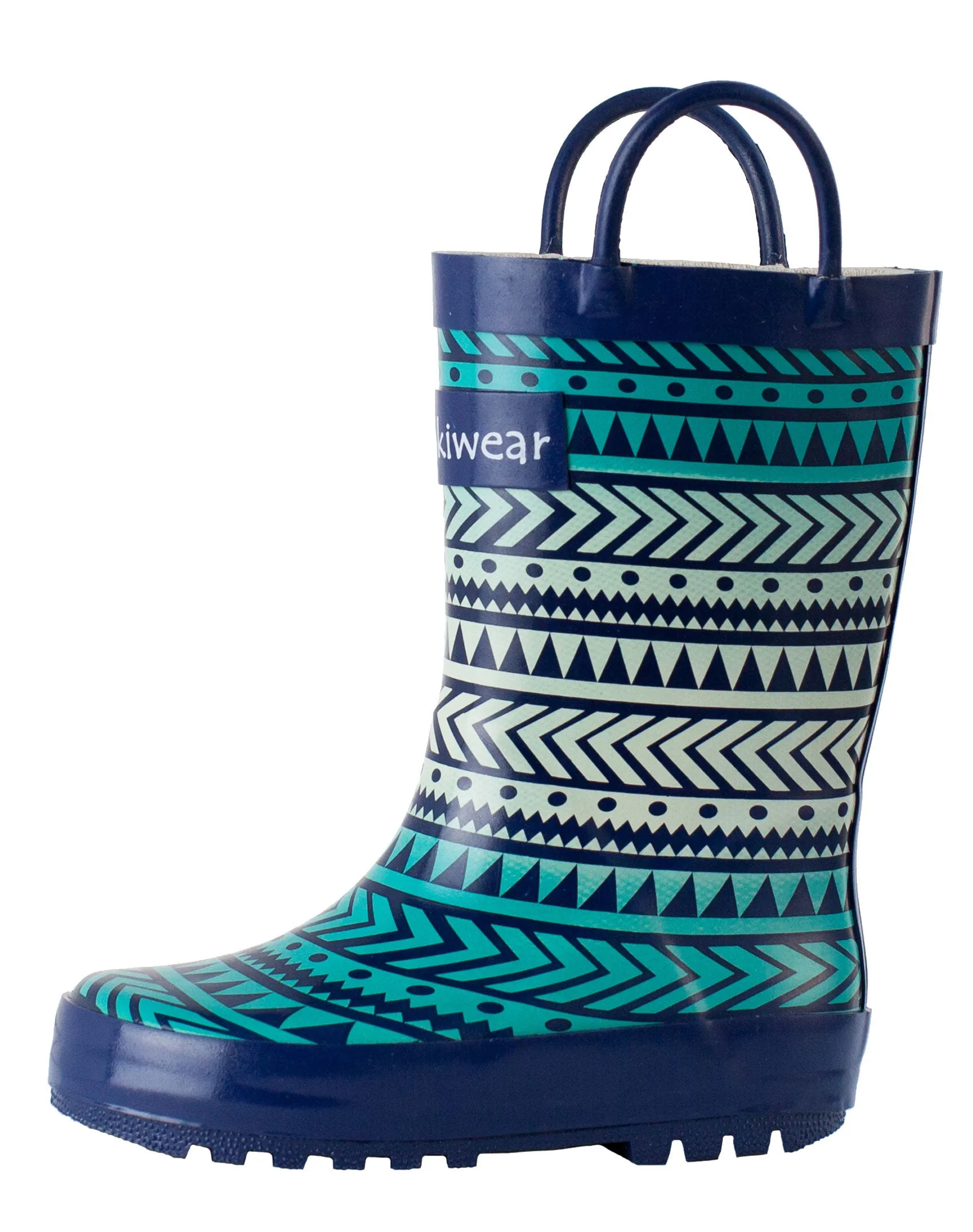 Chic Outdoor Boots Tribal Loop Handle Rubber Rain Boots