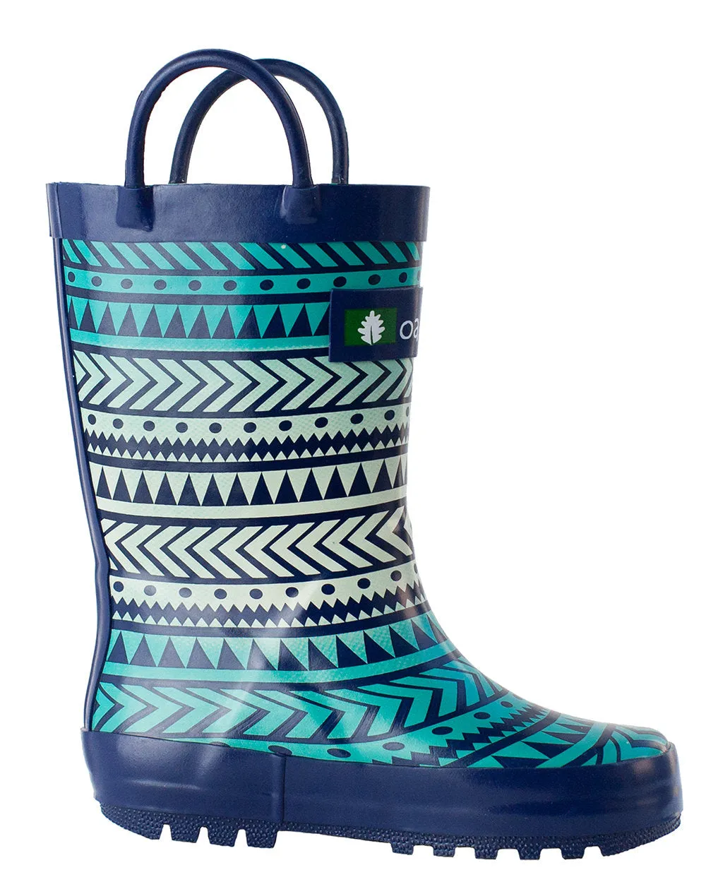 Classic Boot Tribal Loop Handle Rubber Rain Boots