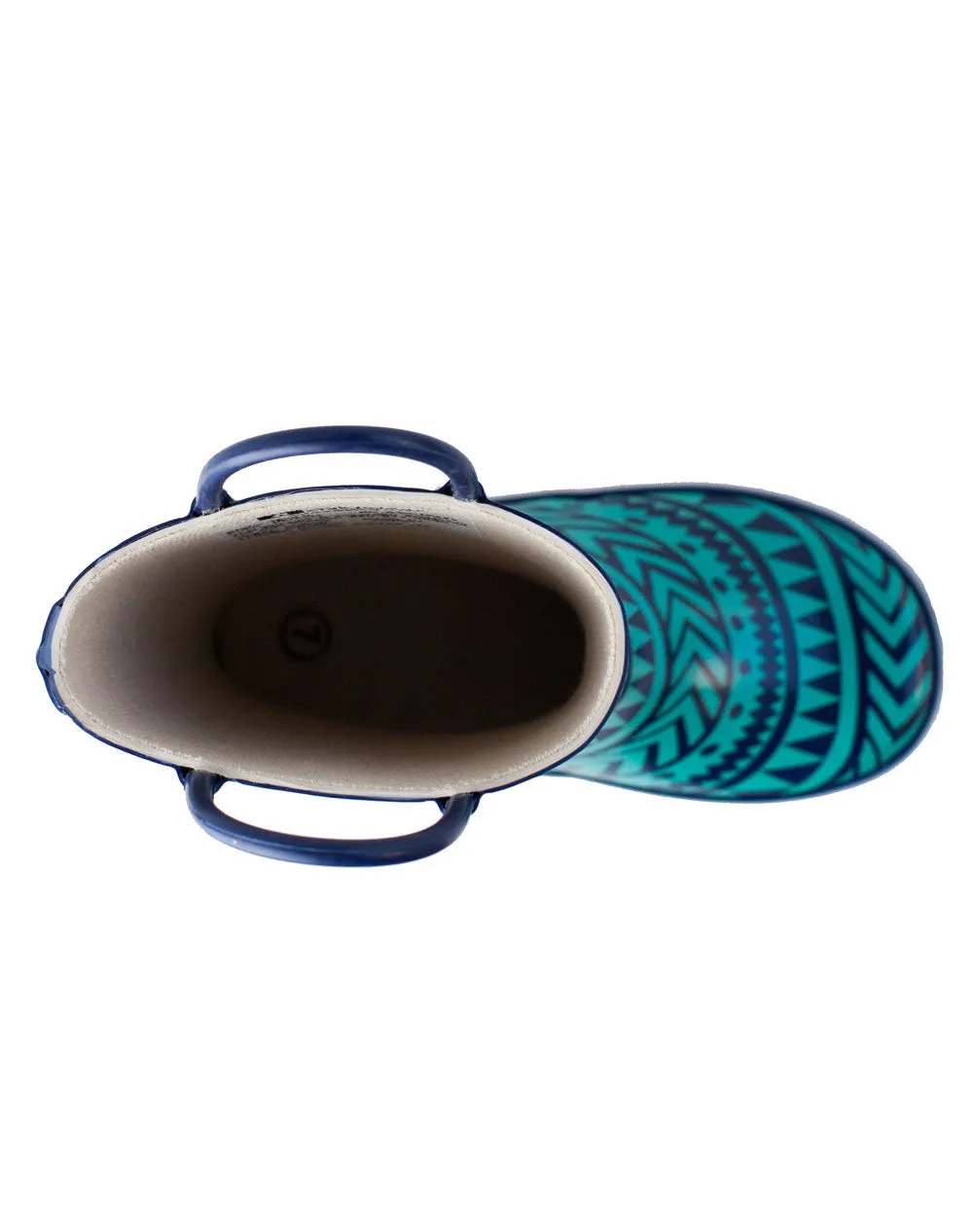 Functional Boots Tribal Loop Handle Rubber Rain Boots