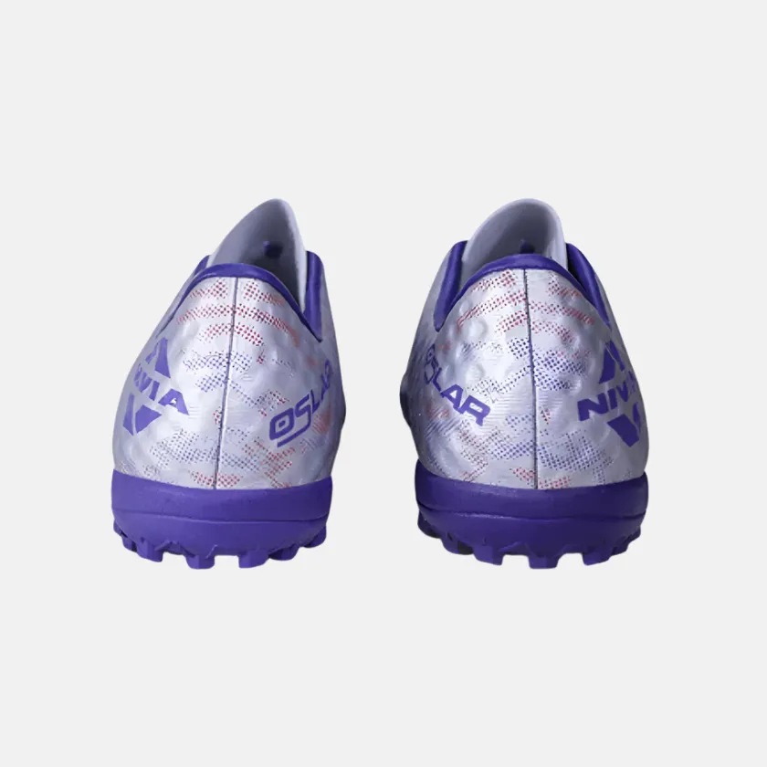 Nivia Oslar 3.0 Turf Men's Football Shoes -Silver/White Side Balance