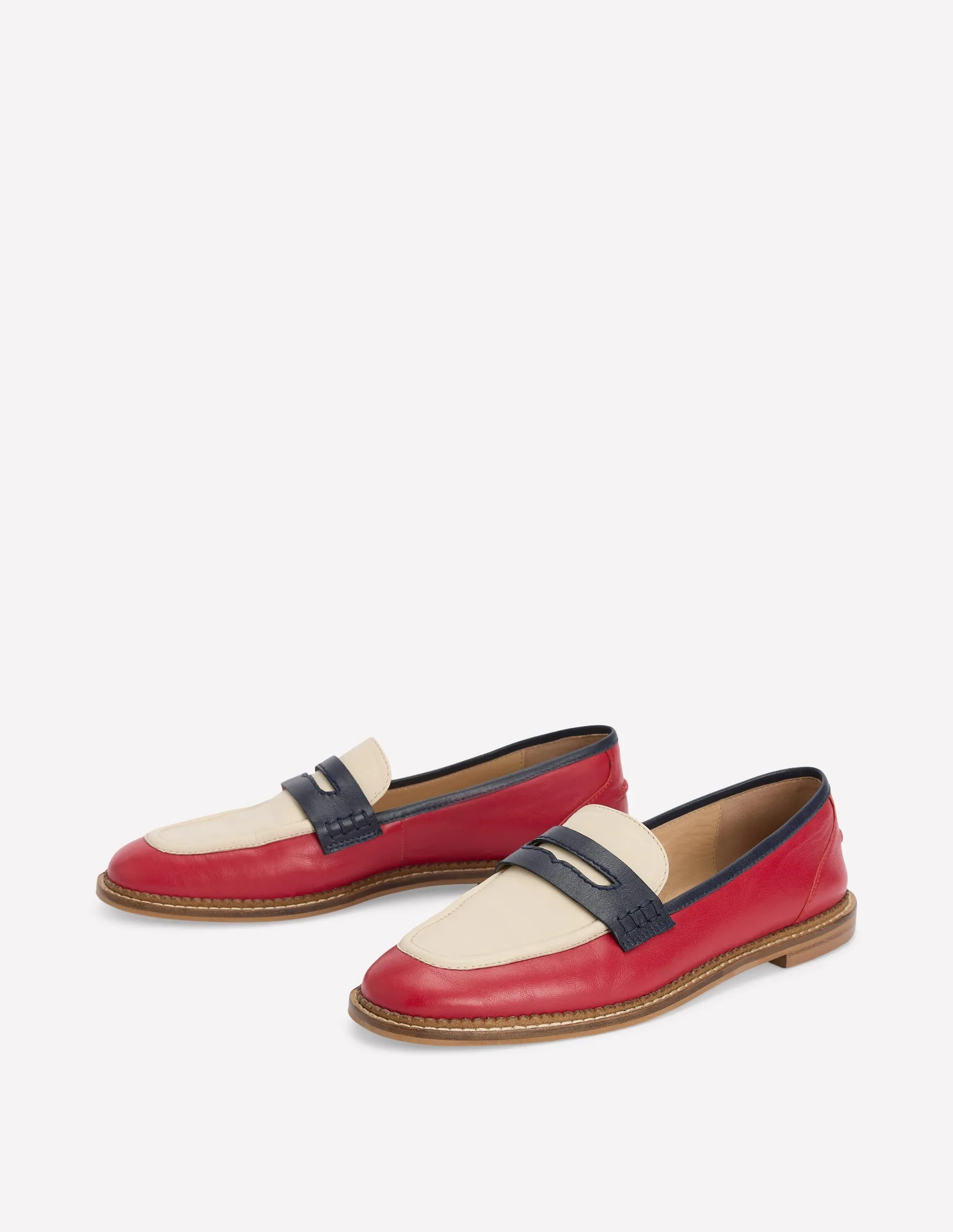 Grip Clear Nya Penny Loafers-Pillarbox Red/Navy